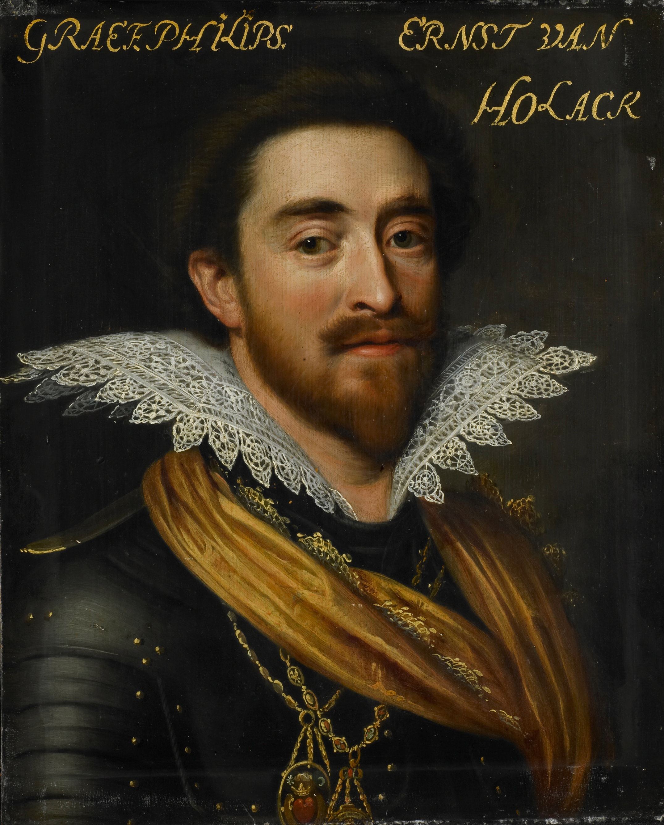 Dutch: Portret van Philip Ernst (1585-1629), graaf van Hohenlohe zu Langenburg Portret van Philip Ernst (1585-1629), graaf van Hohenlohe zu Langenburg by Jan van Ravesteyn