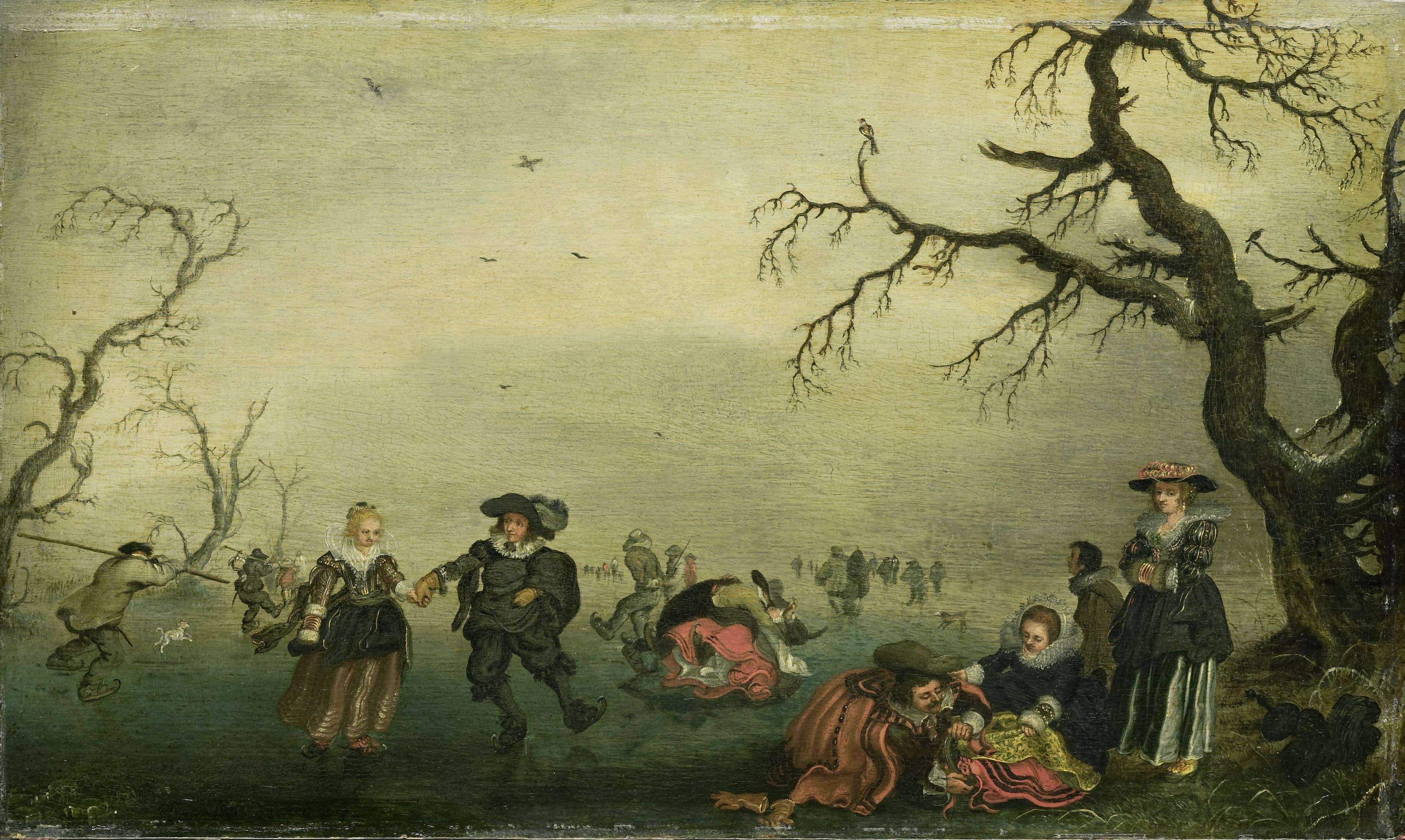 Ice Skaters by Adriaen van de Venne