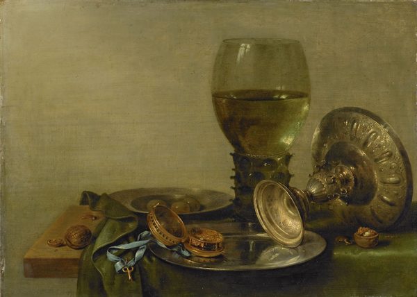 Stilleven met een zilveren tazza by Willem Claesz. Heda