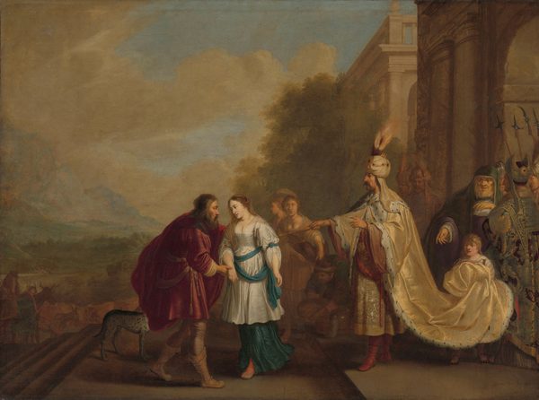Farao geeft Sara aan Abraham terug by Isaac Isaacsz.