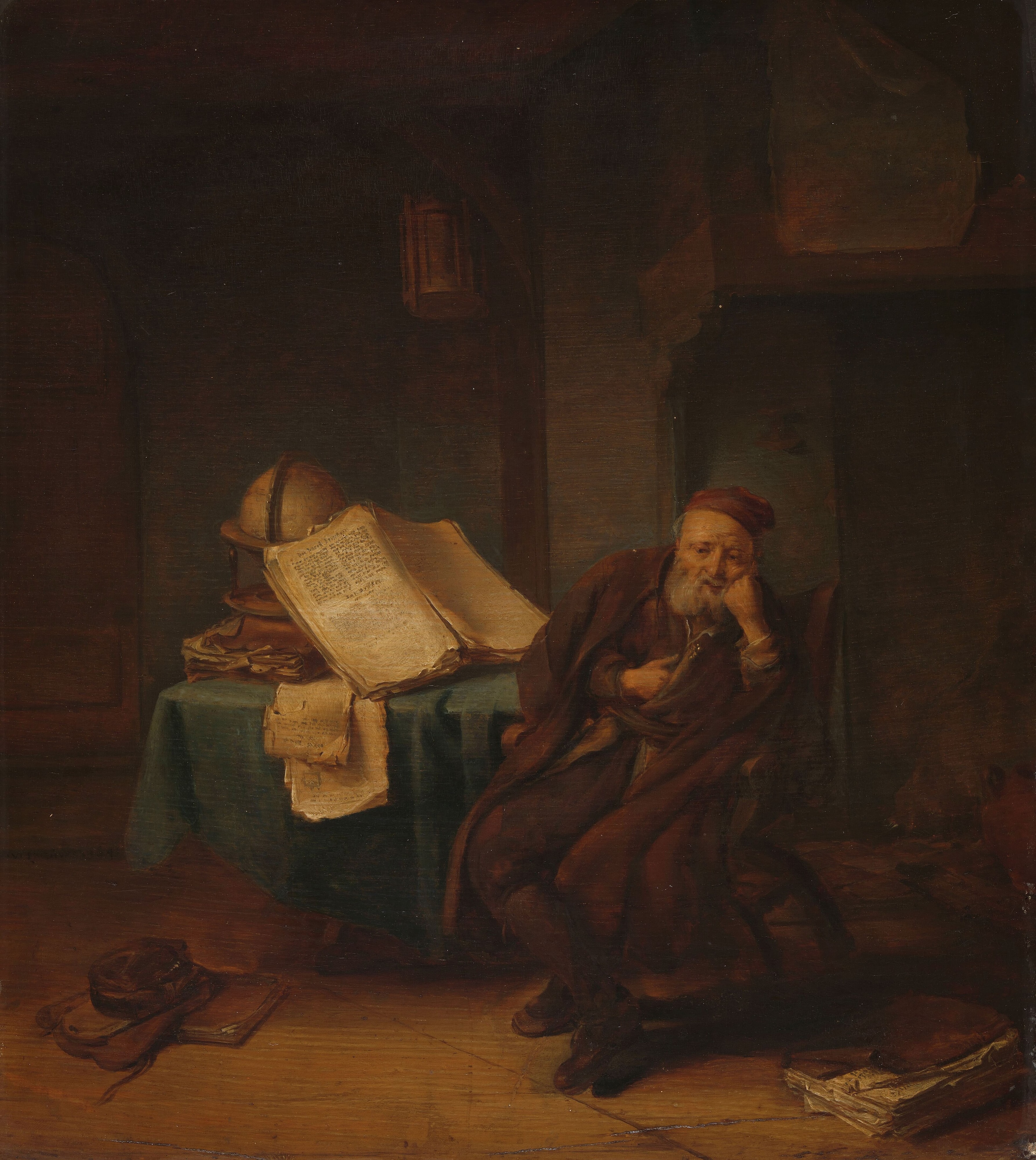 Filosoof in zijn studeervertrek by Jacob van Spreeuwen
