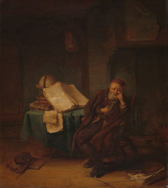 Filosoof in zijn studeervertrek by Jacob van Spreeuwen