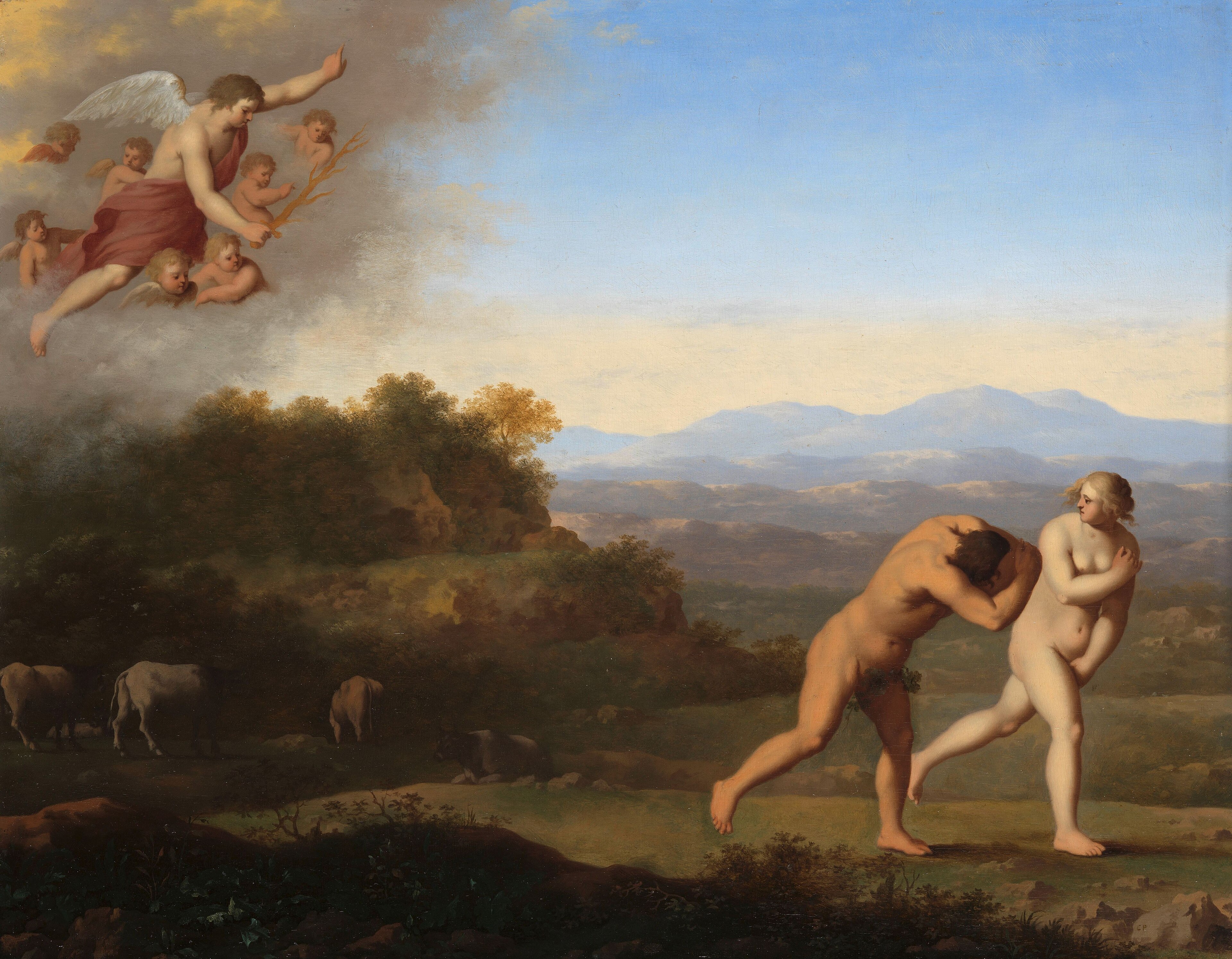 Dutch: De verdrijving uit het paradijs by Cornelius van Poelenburgh
