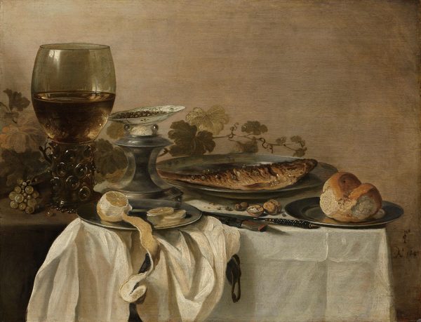 Still life with fish by Pieter Claesz