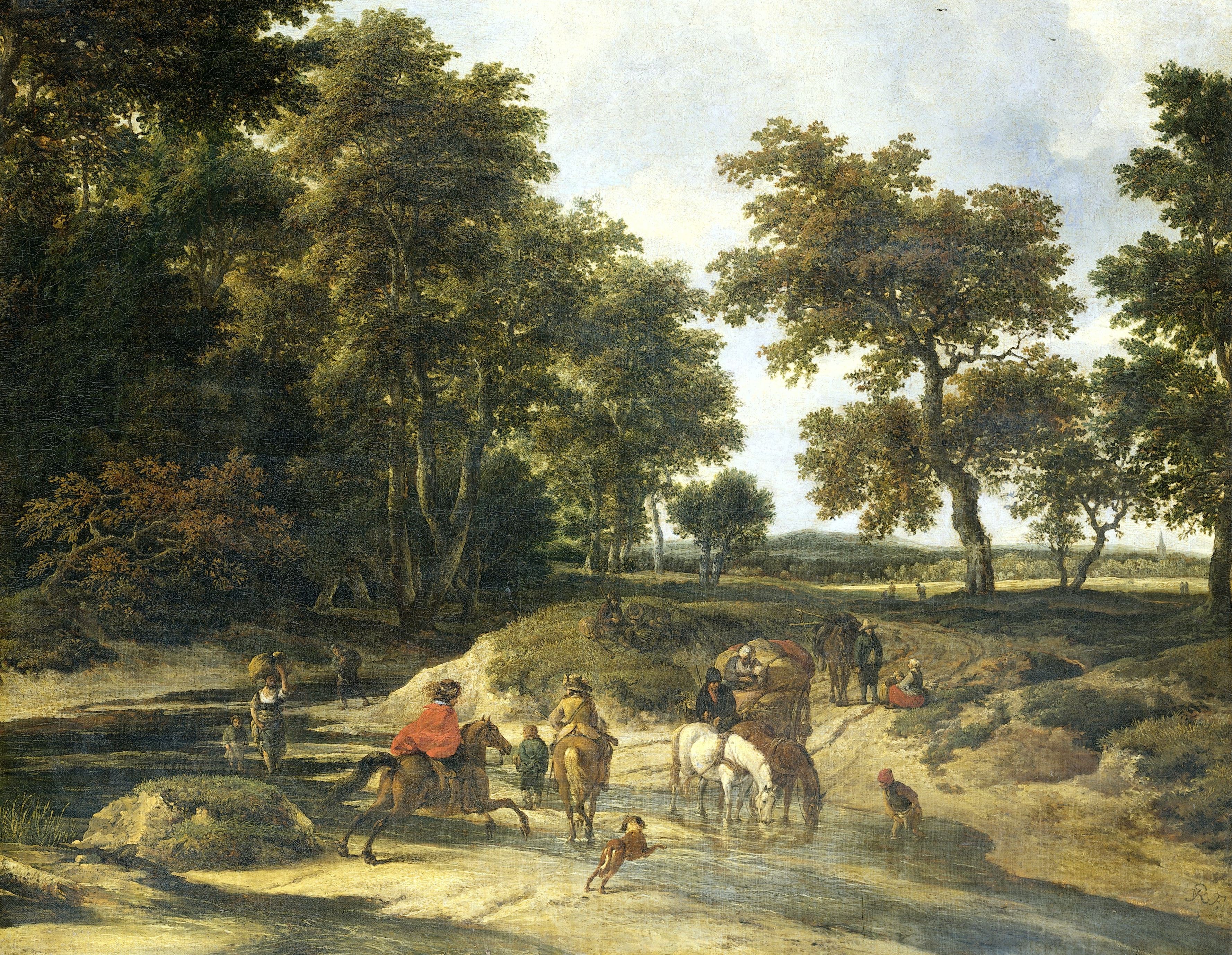 De voorde by Jacob van Ruisdael
