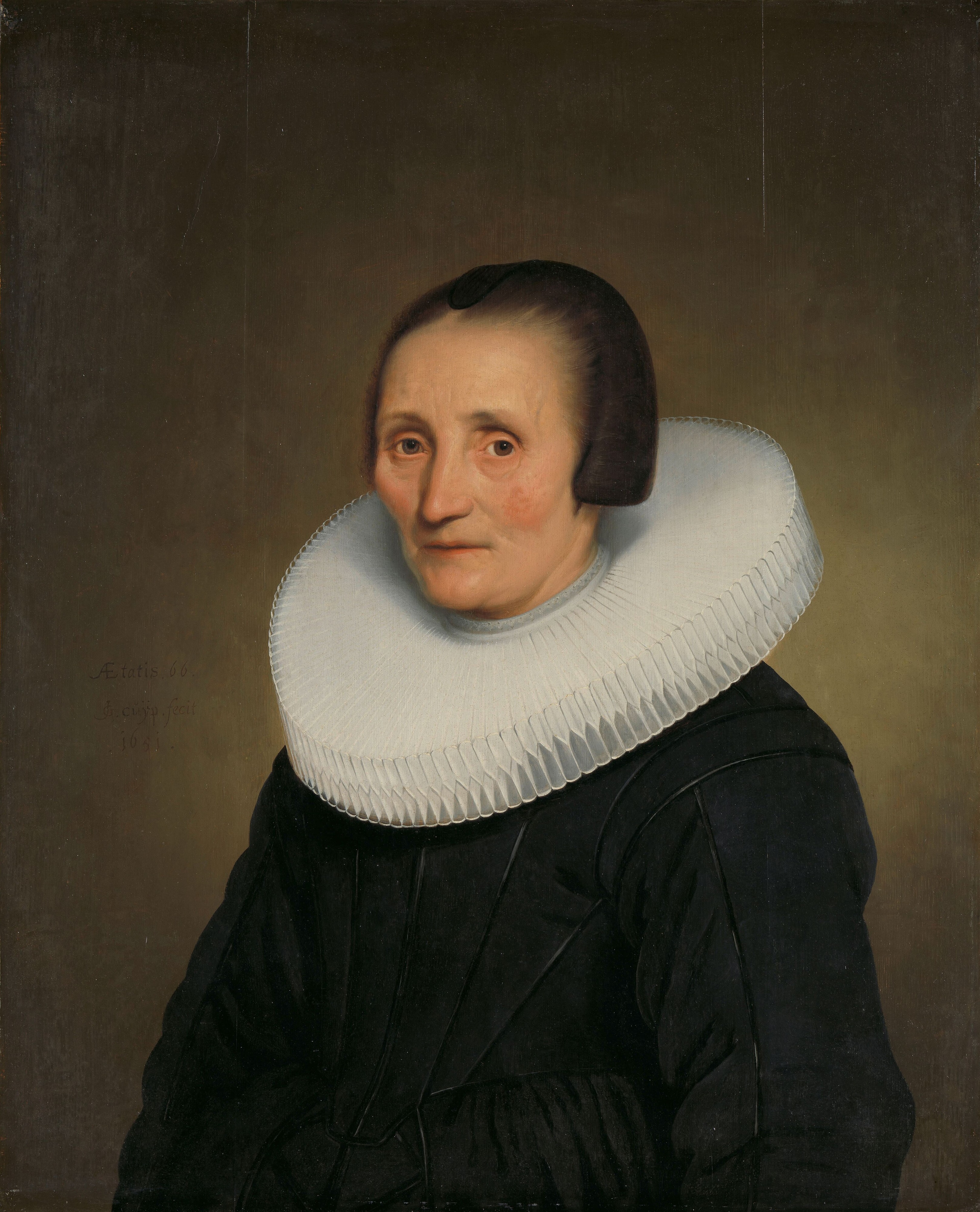 Portrait of Margaretha de Geer (1585-1672) by Jacob Gerritsz. Cuyp