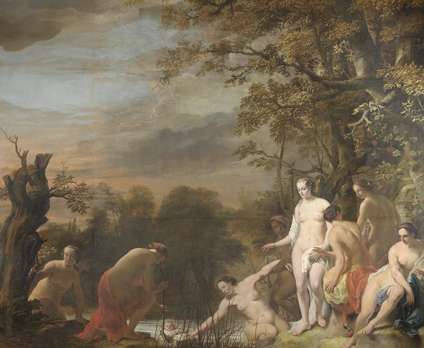Pharaoh's daughter discovers Moses in the rush basket by Ferdinand Bol
