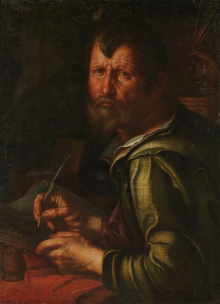 De evangelist Lucas by Joachim Wtewael