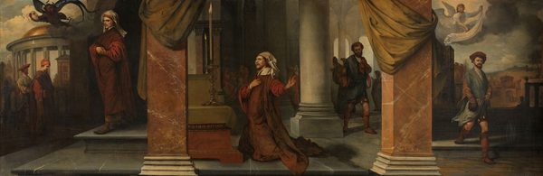 De Farizeeër en de tollenaar by Barent Fabritius