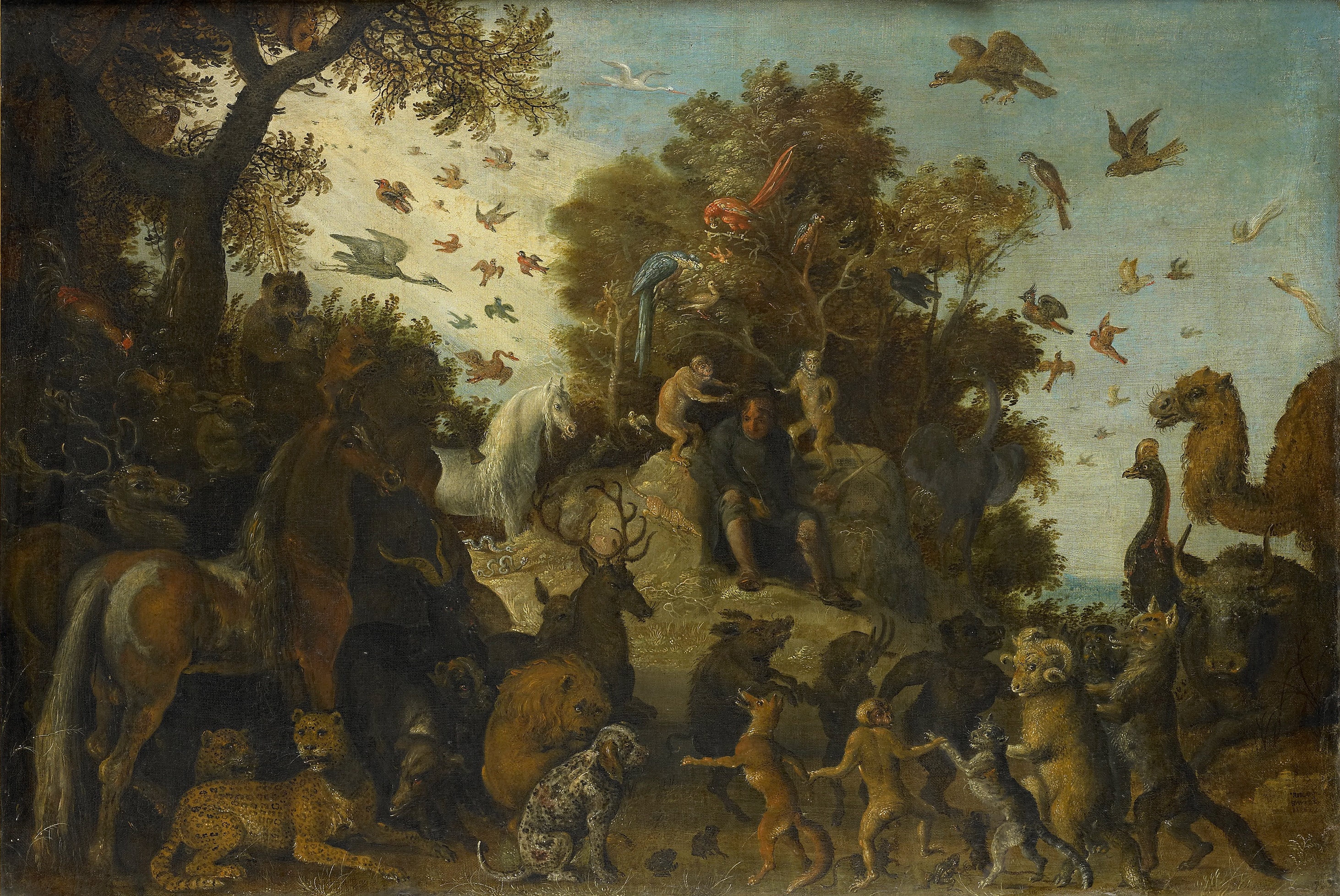 The Poet Crowned by two Apes at the Feast of the Animals by Roelant Savery