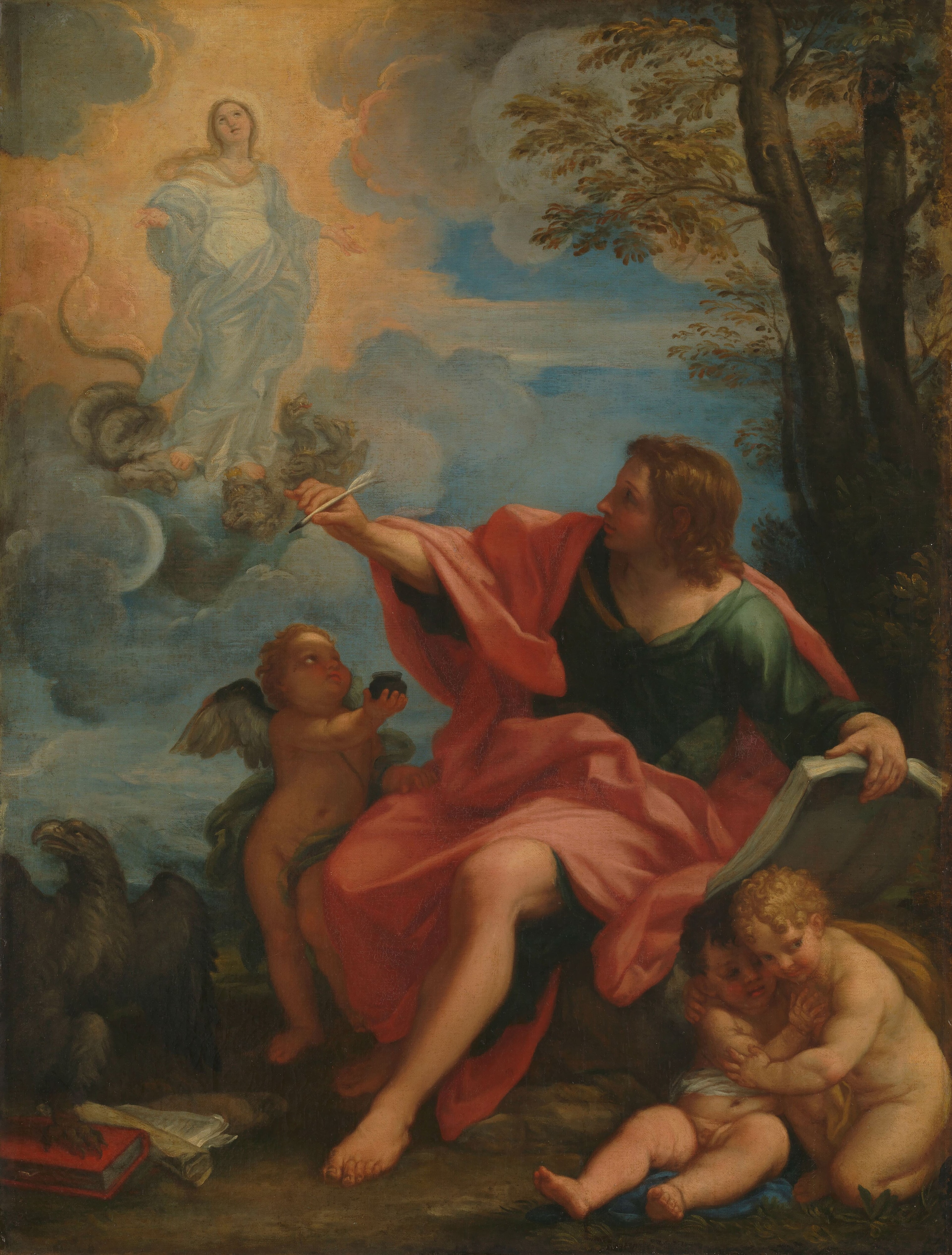 Saint John the Evangelist on Patmos by Carlo Maratta