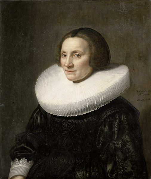 Portret van Caecilia van Beresteyn (1589-1661) by Michiel Jansz. van Mierevelt