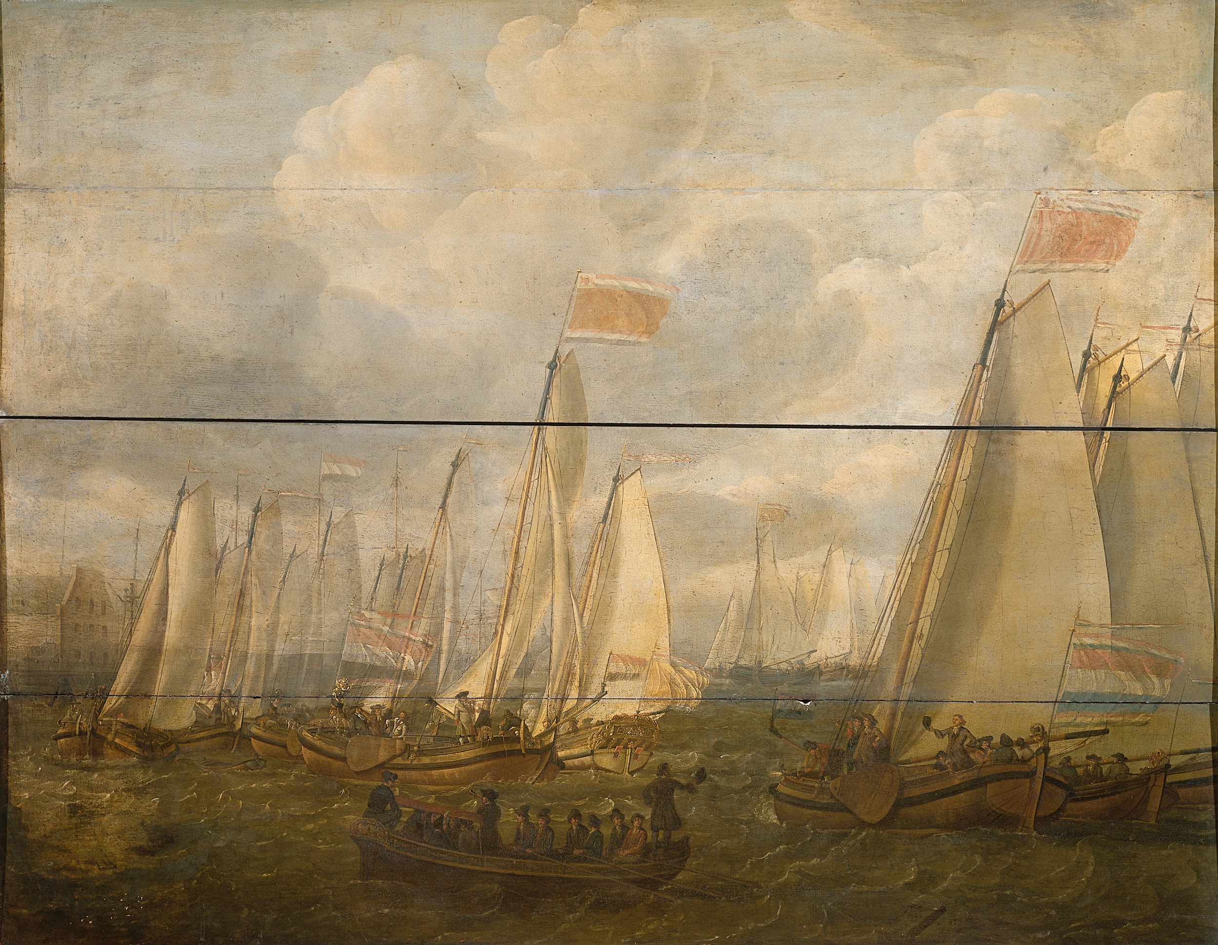 Marine Pageant on the Y off Amsterdam by Abraham Alewijn