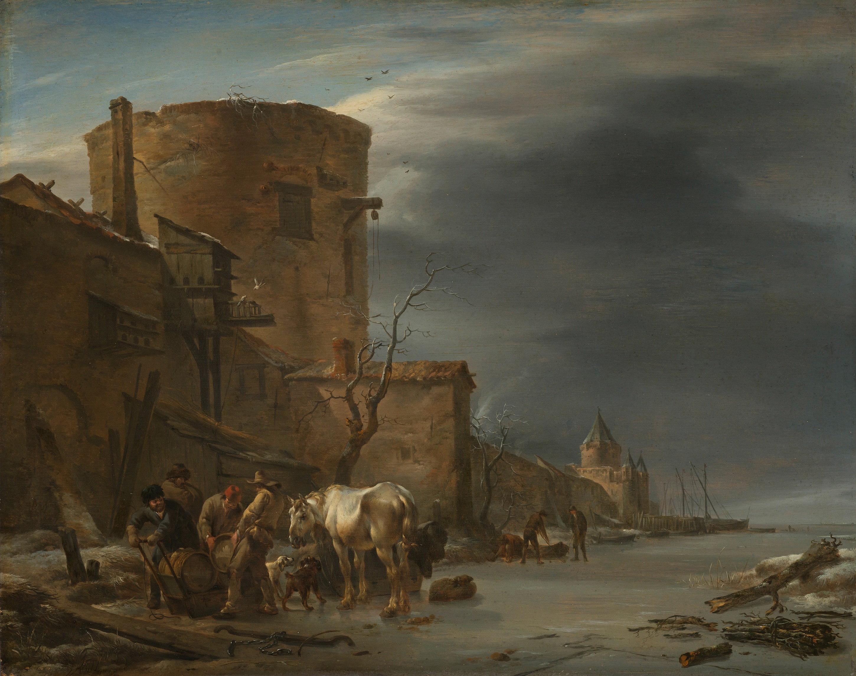 The City Wall of Haarlem in the Winter by Nicolaes Pieterszoon Berchem