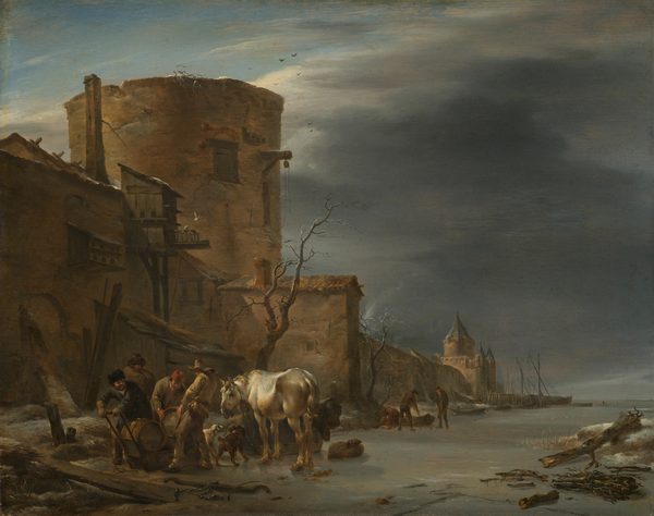 The City Wall of Haarlem in the Winter by Nicolaes Pieterszoon Berchem