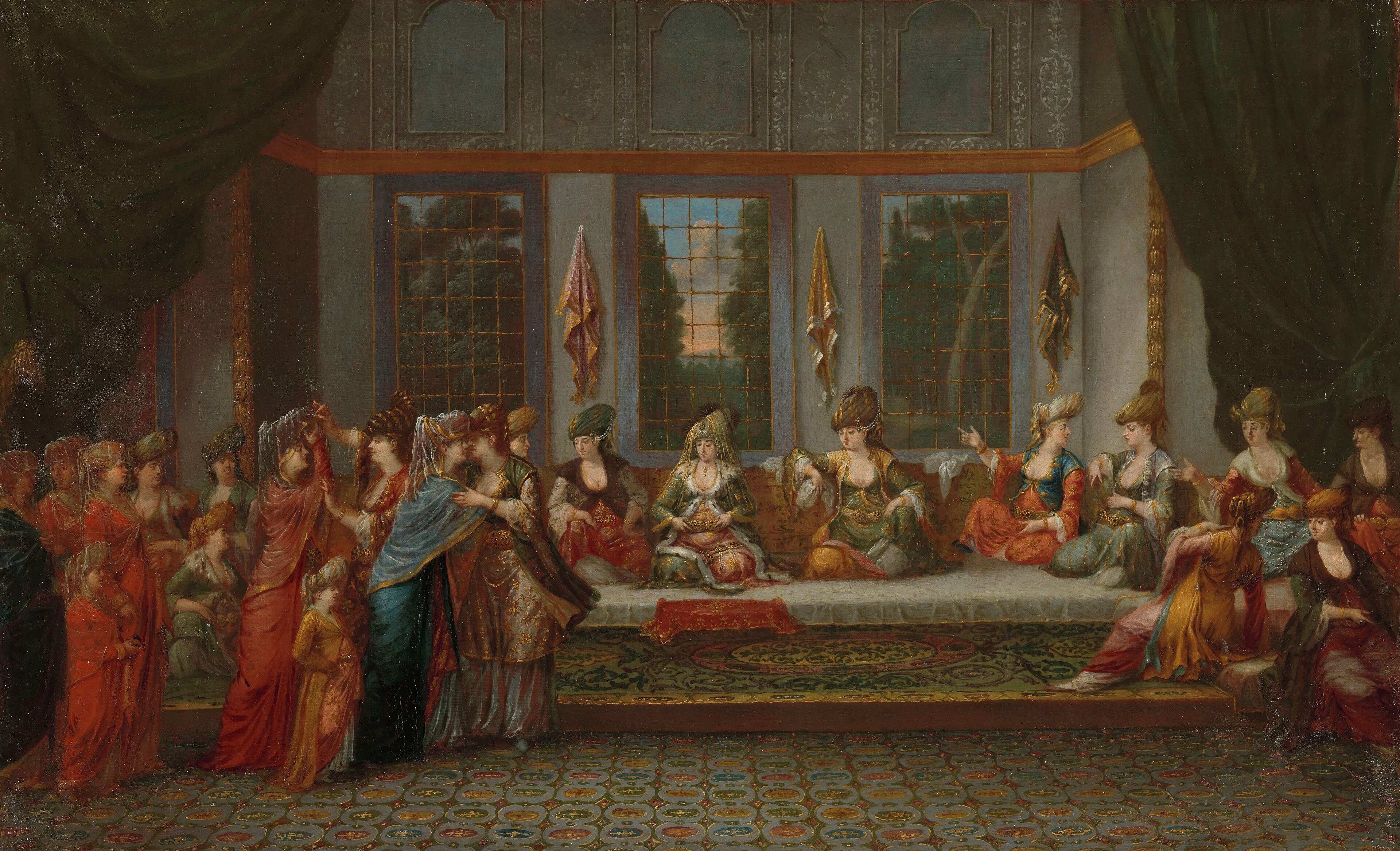 Griekse bruiloft by Jean Baptiste Vanmour