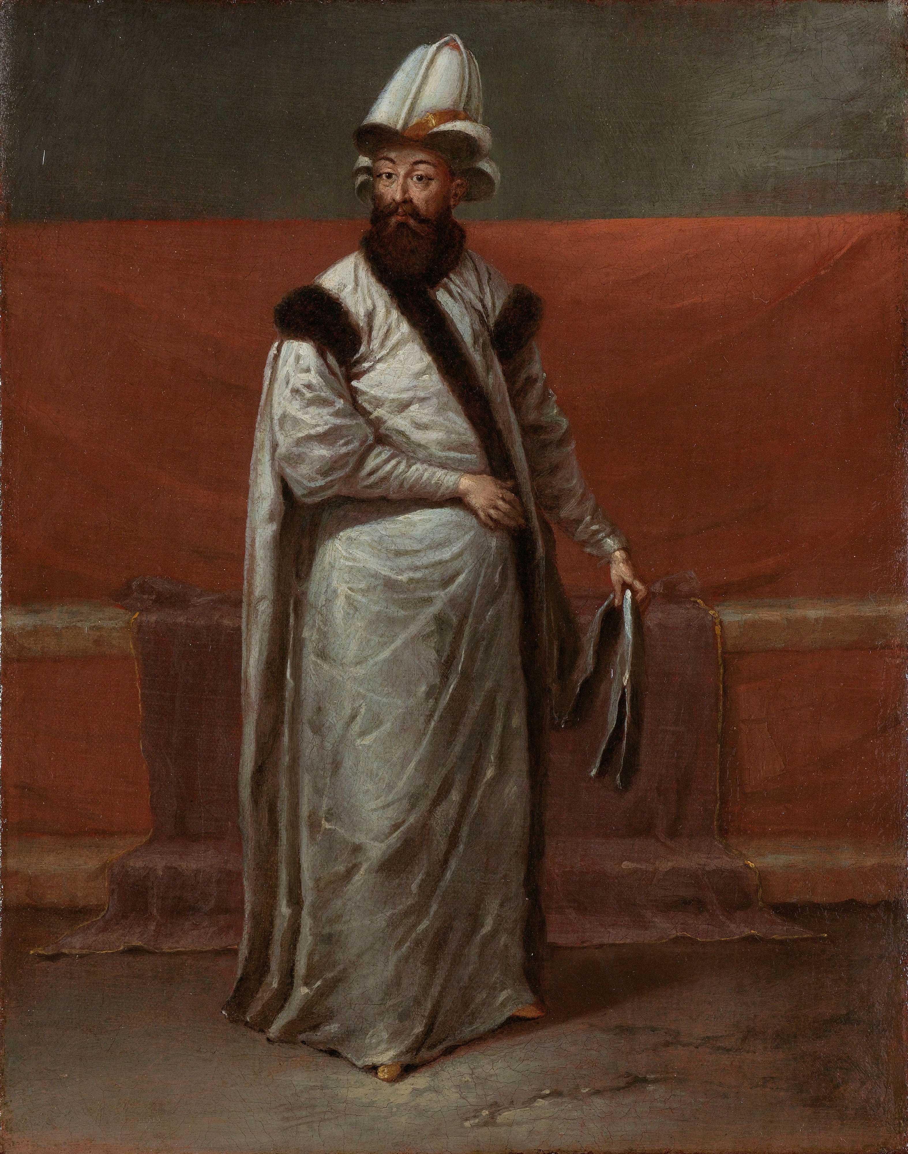 De grootvizier Nevşehirli Damat Ĭbrahim Pasa by Jean Baptiste Vanmour