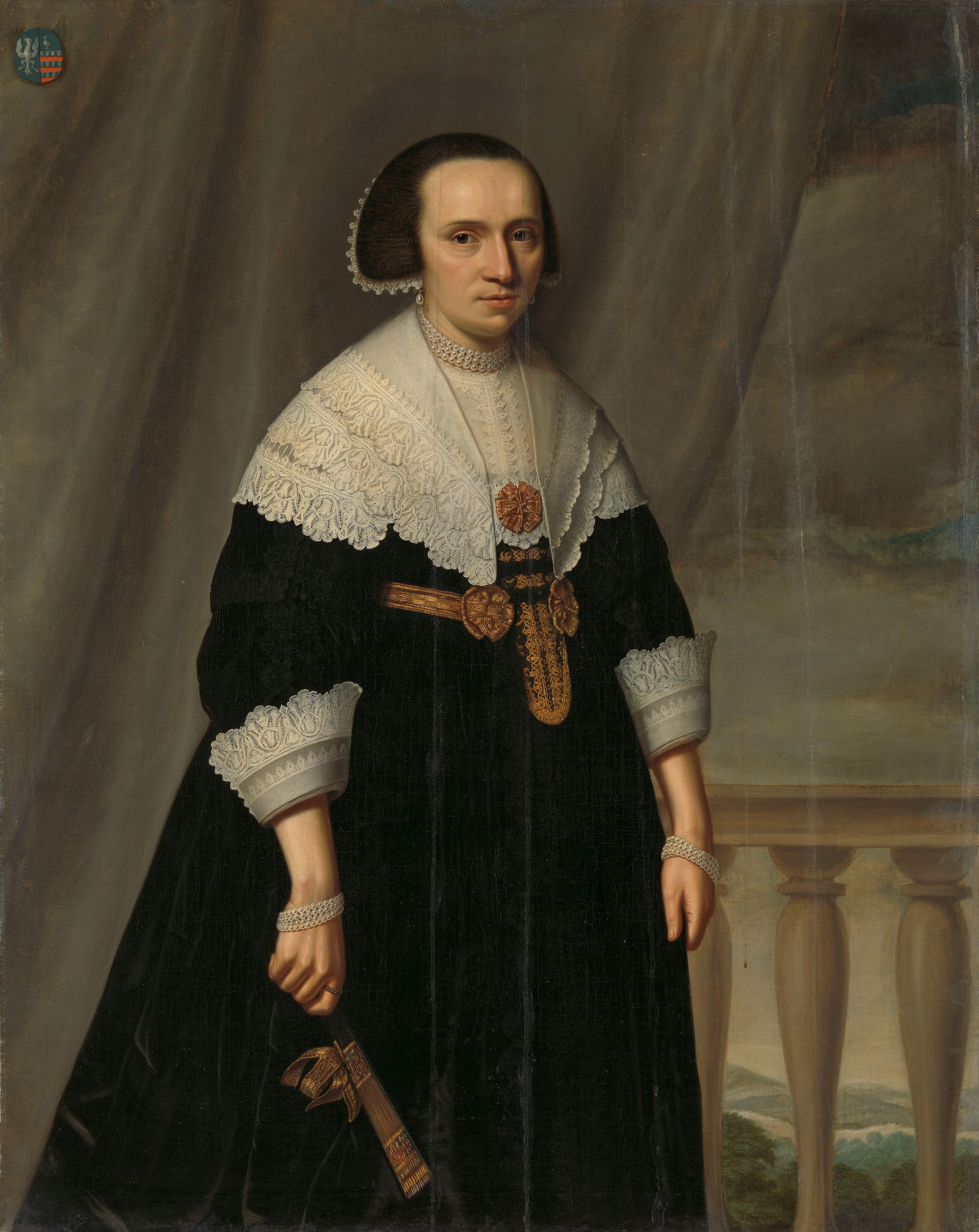 Portrait of Machteld Bas ( - 1681) by Dirck van Santvoort