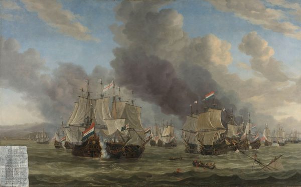Slag bij Livorno by Reinier Nooms