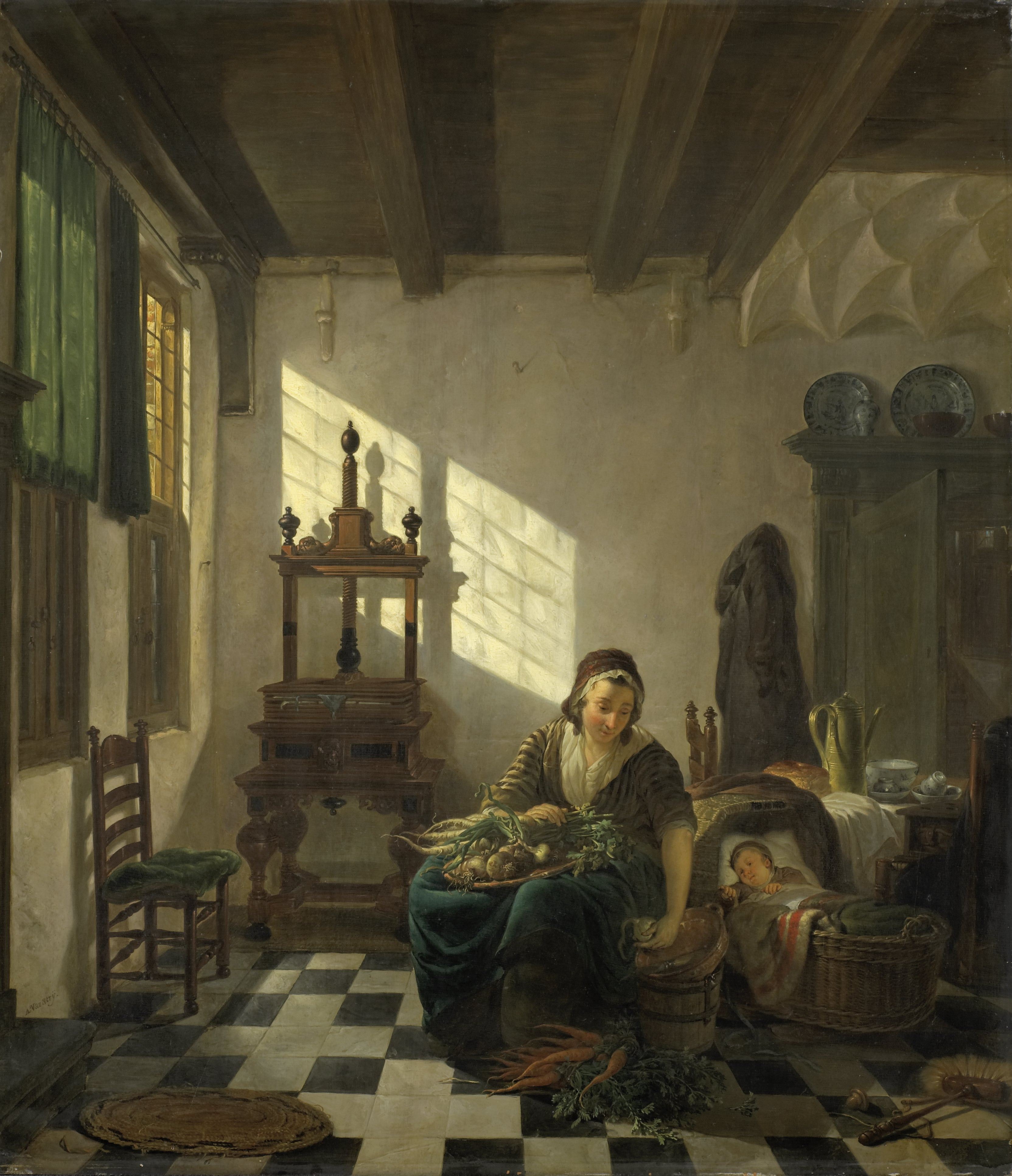 De huisvrouw by Abraham van Strij (I)