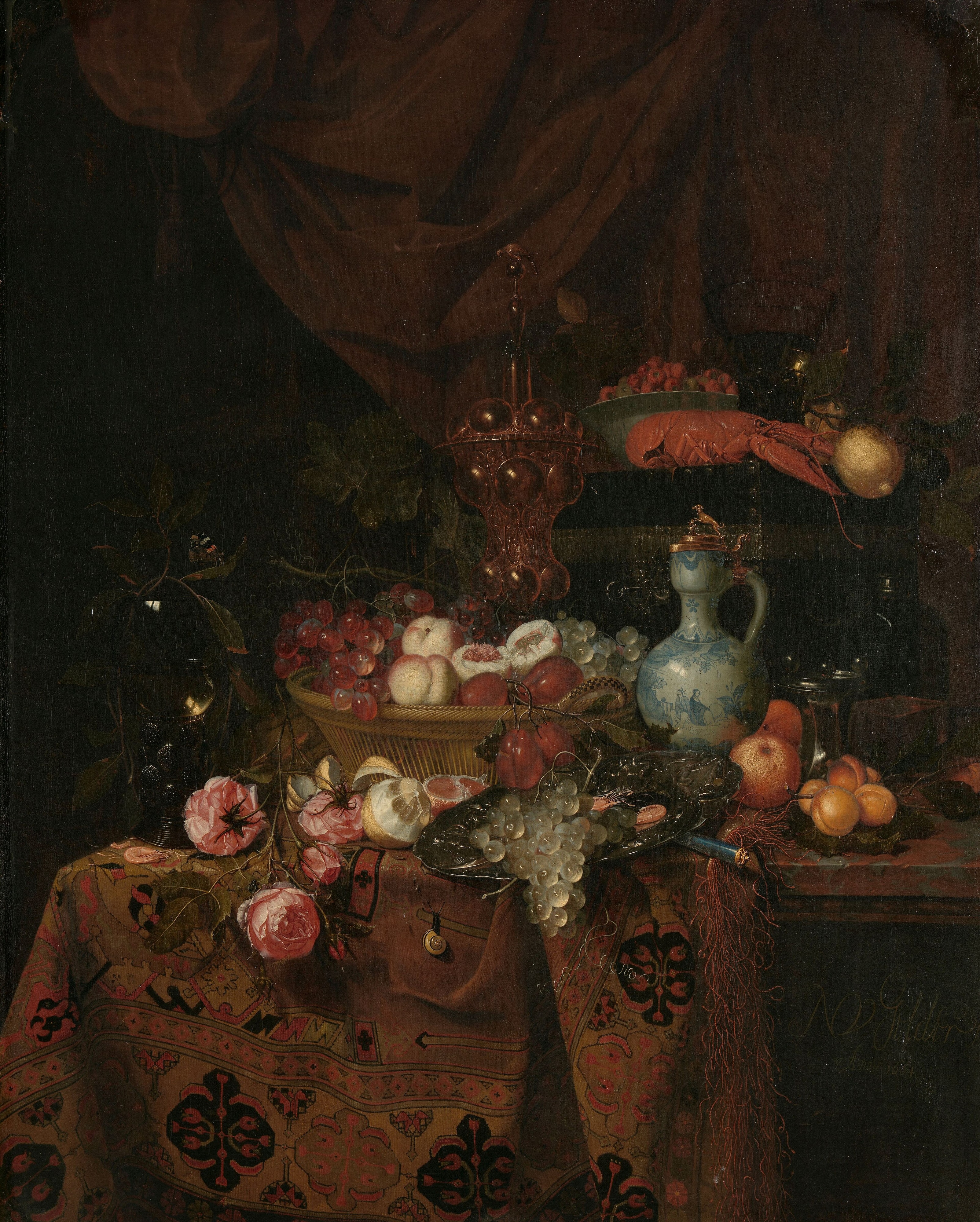 Stilleven by Nicolaes van Gelder