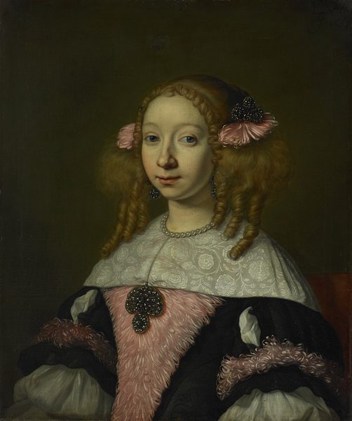 Adriana Jacobusdr Hinlopen (born 1646), wife of Johannes Wijbrants by Lodewijk van der Helst