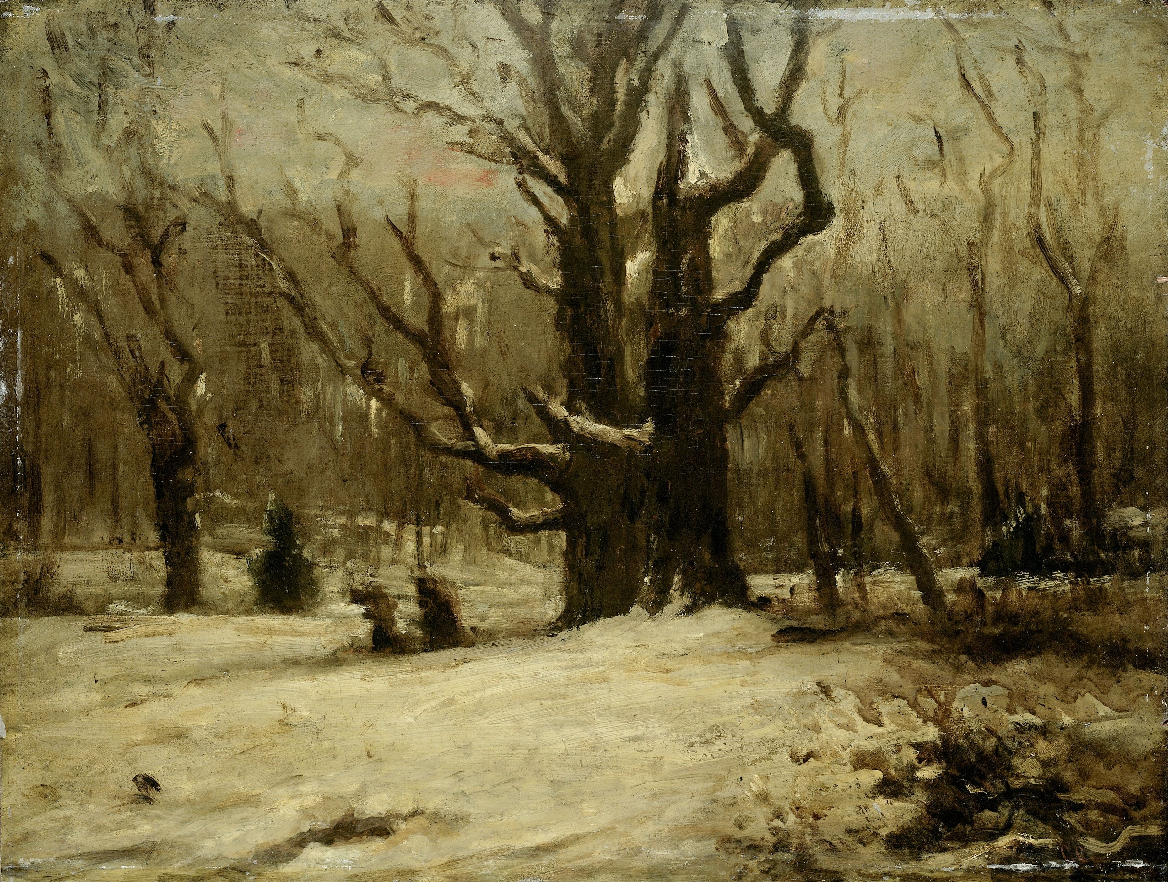 Winterlandschap by Anonymous Unknown author Gustave Courbet died 1877-12-31 Gustave Courbet died 1877-12-31