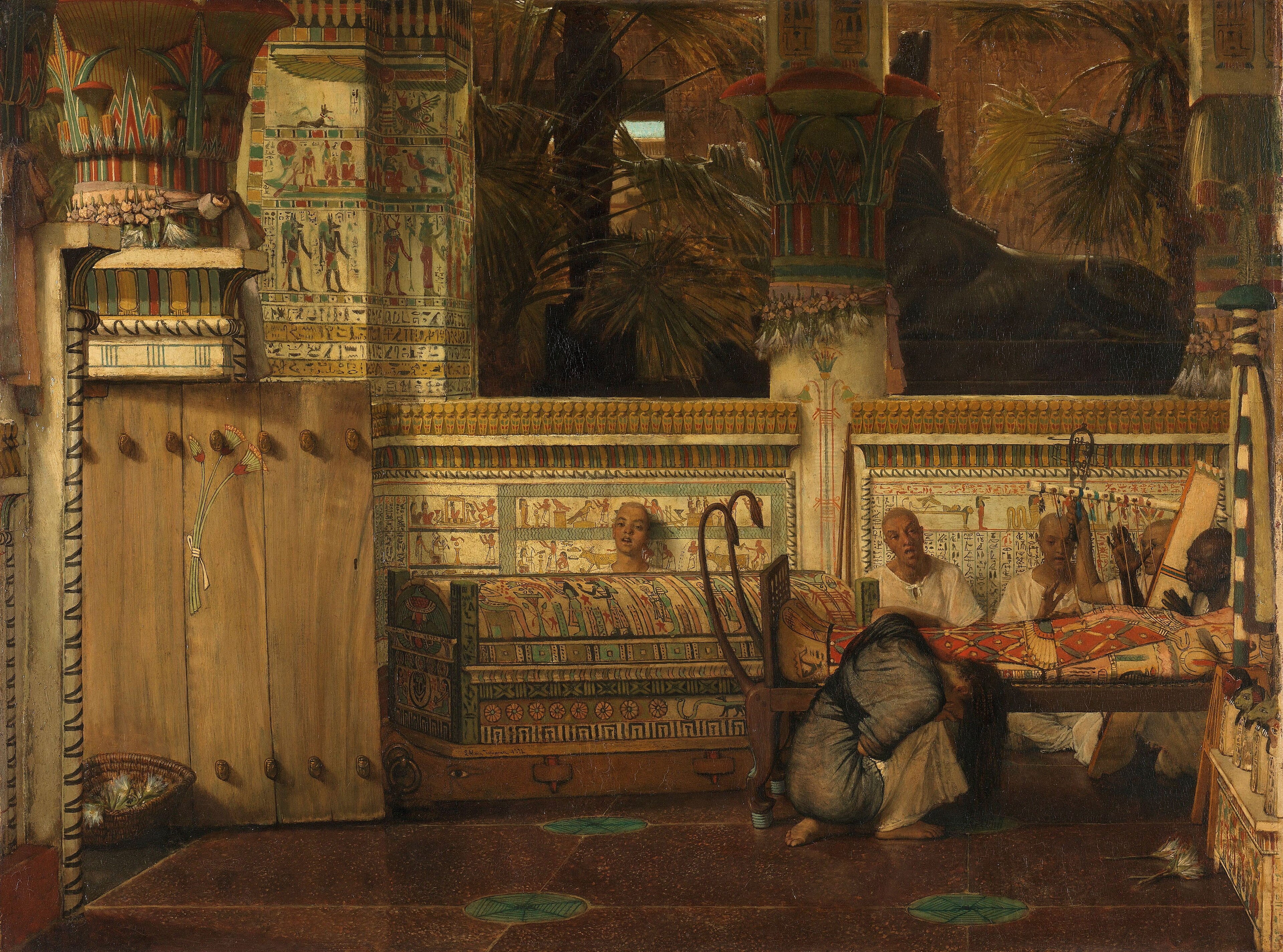 De Egyptische weduwe by Lawrence Alma Tadema