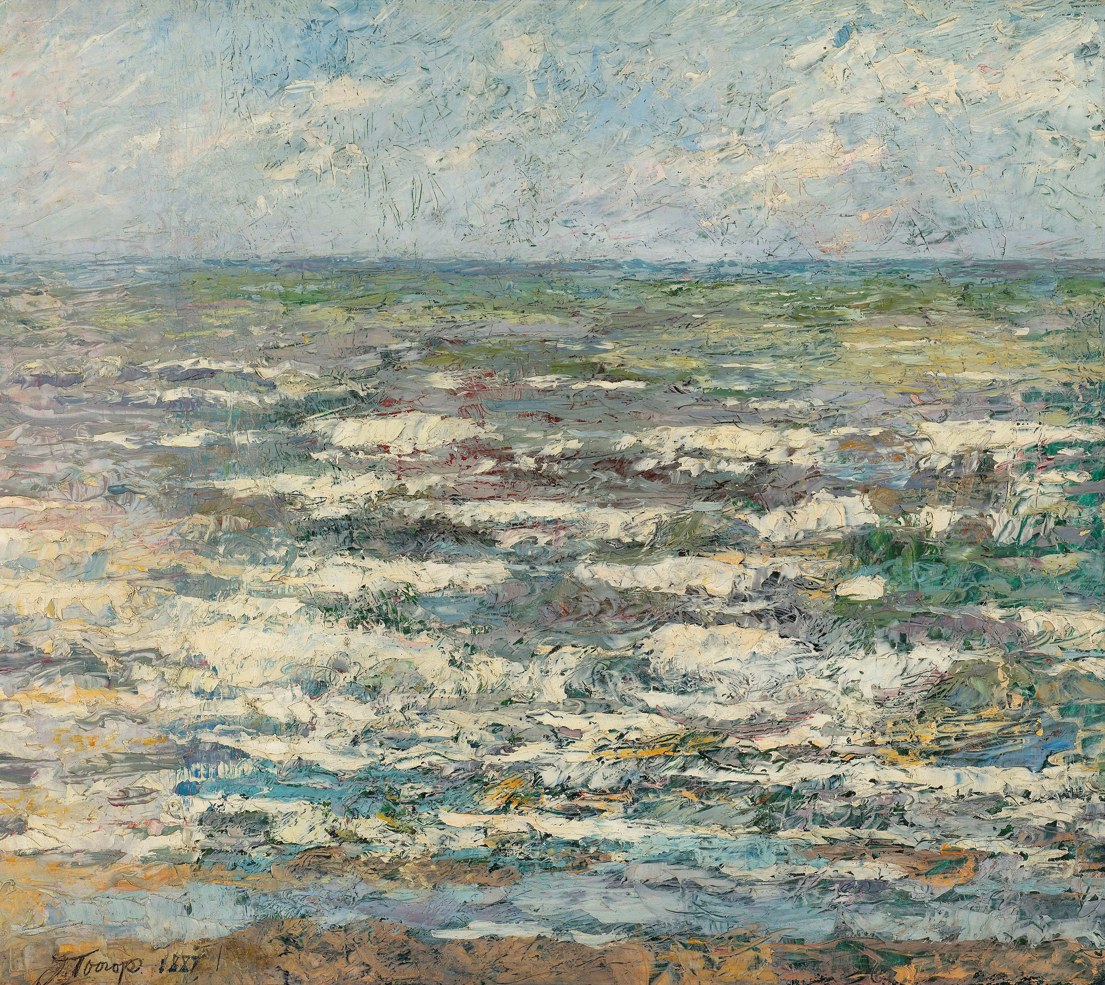 De zee bij Katwijk by Jan Toorop
