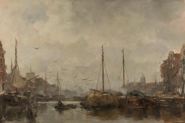 Stadsgezicht by Jacob Maris