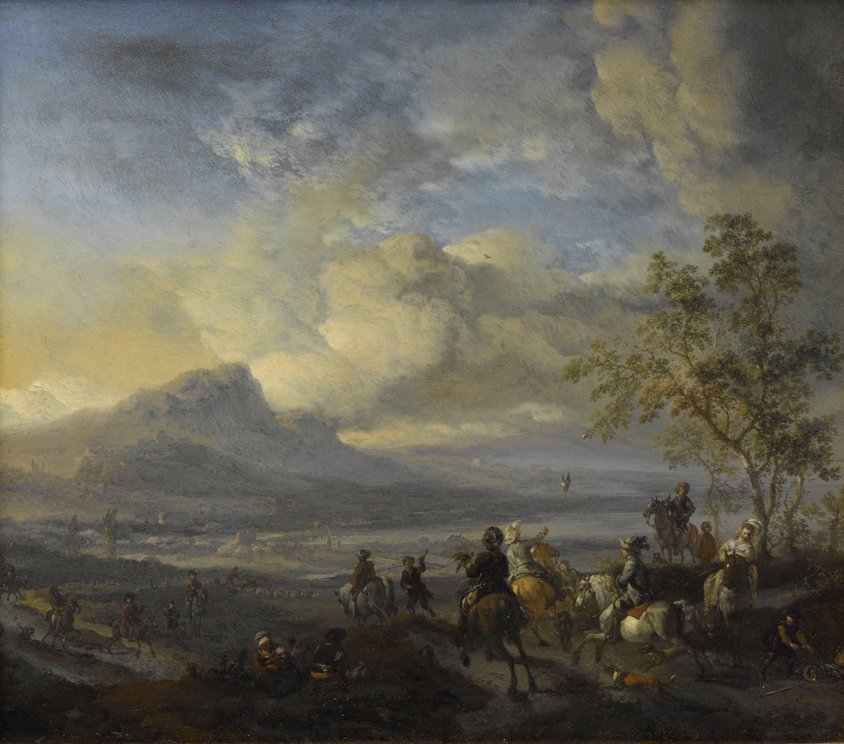 Reigerjacht by Philips Wouwerman