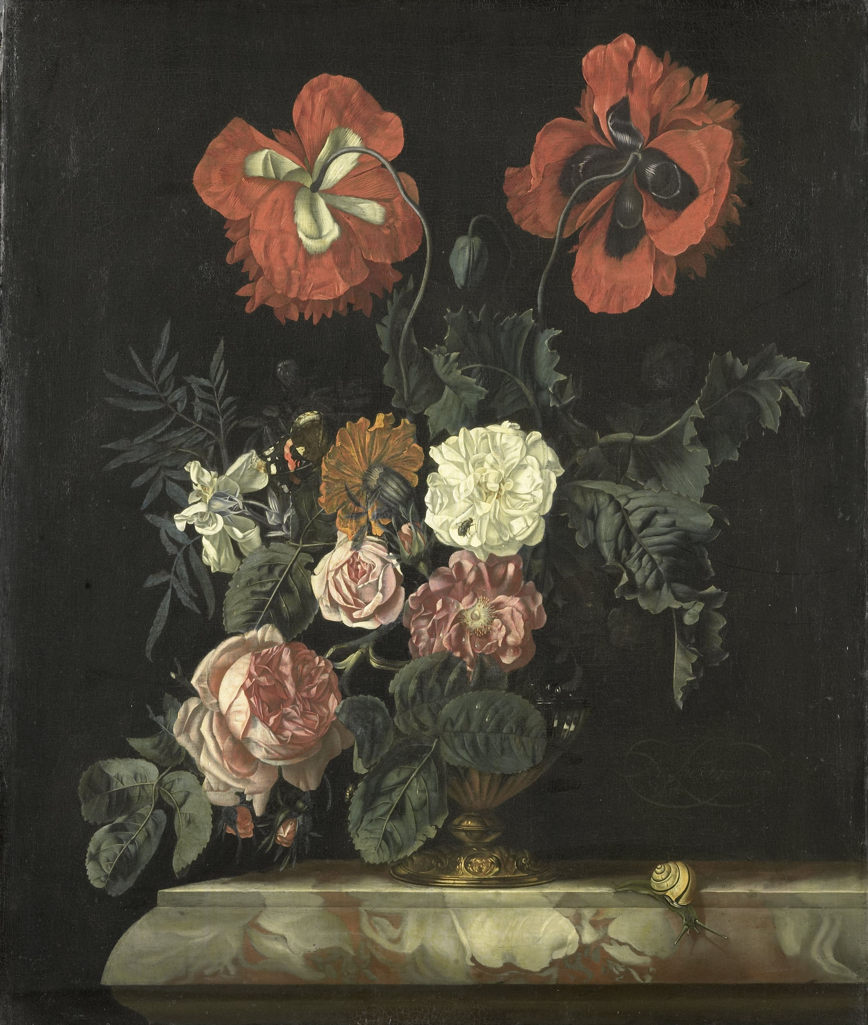 Stilleven met bloemen by Nicolaes Lachtropius