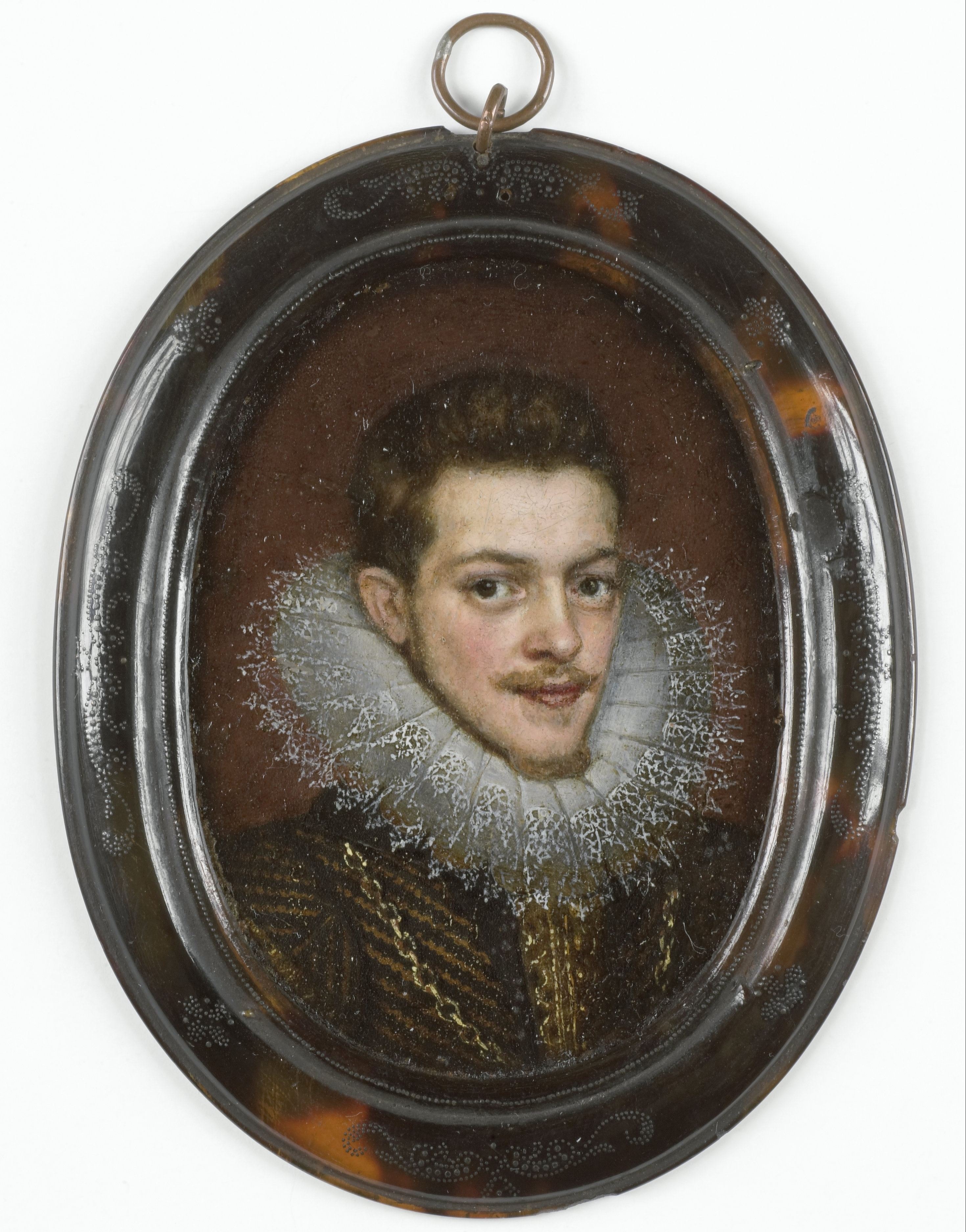 Miniature portrait of an unknown man by Unidentified painter