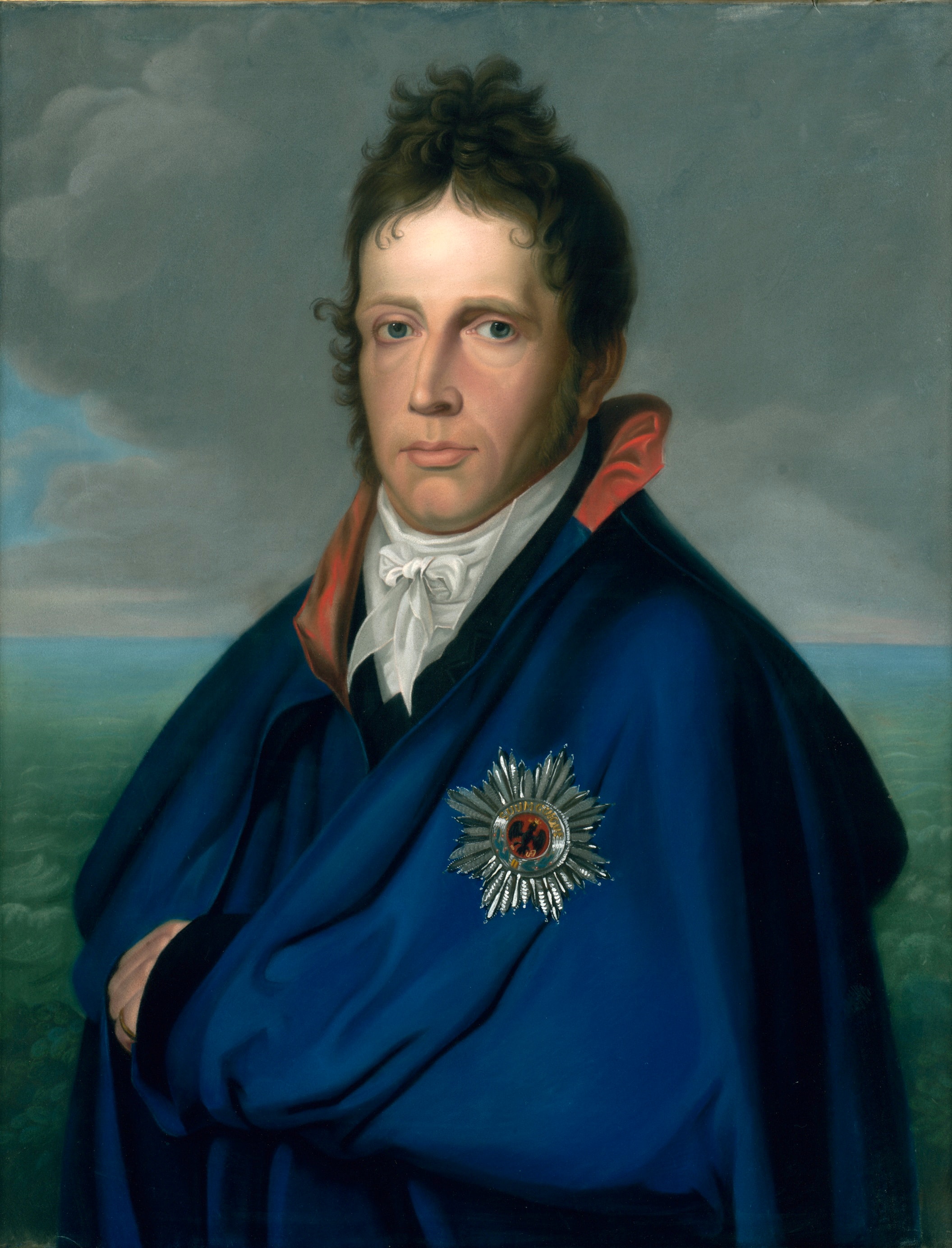 Willem Frederik (1772-1843), erfprins van Oranje-Nassau. Later koning Willem I. Genaamd 'Het mantelportret' by Germany
