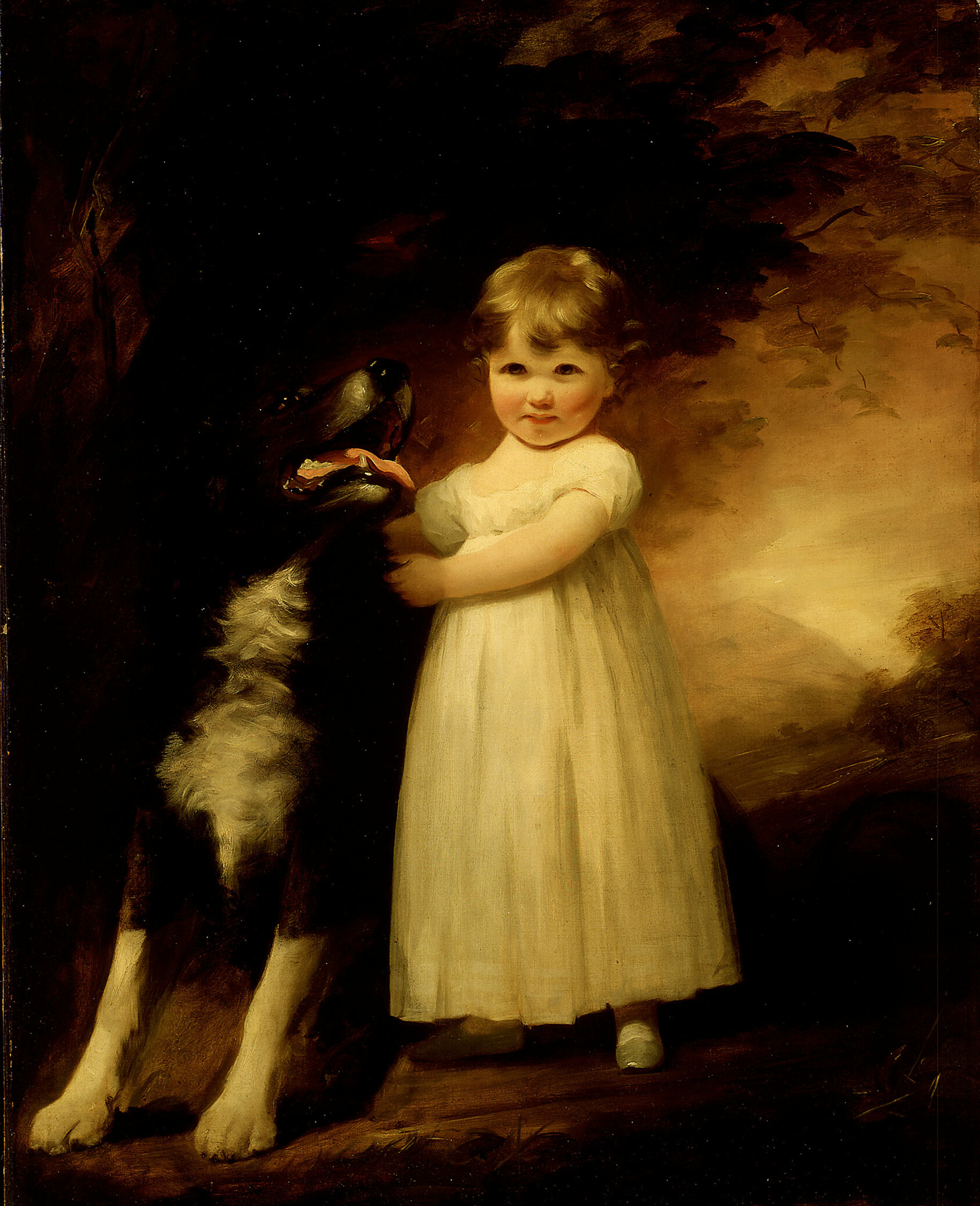 A work made of oil on canvas.