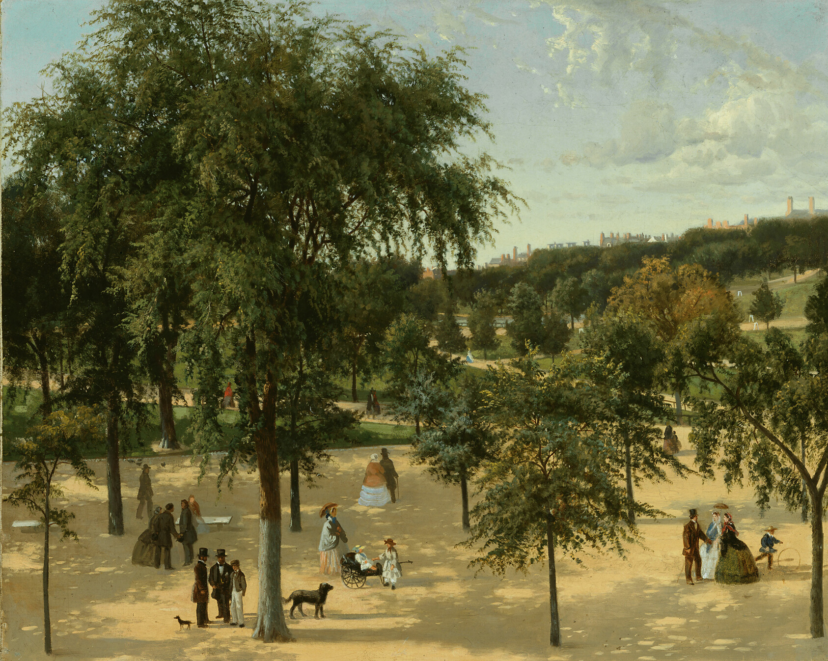 A work made of oil on canvas.