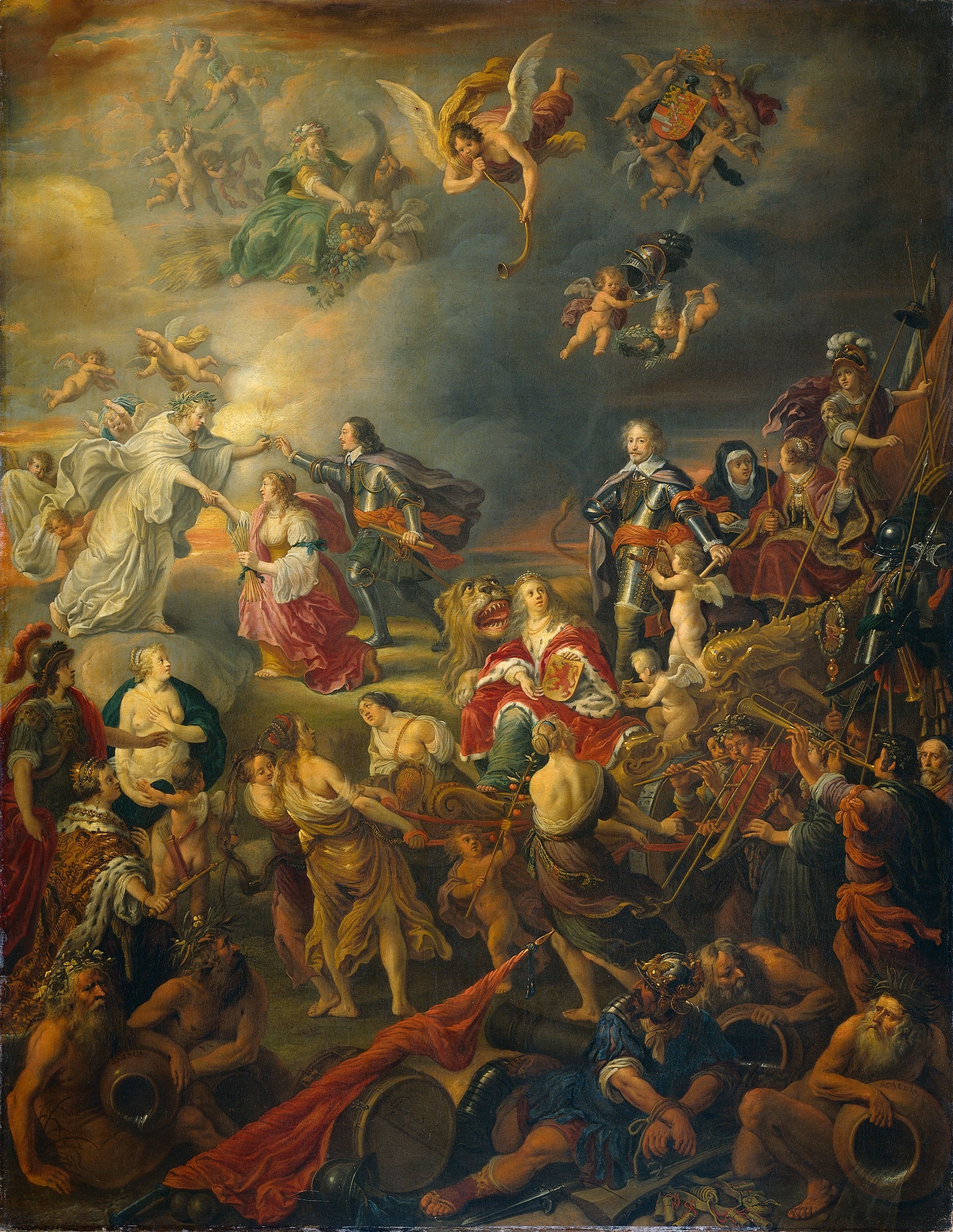 Allegory of the Peace under Stadtholder William II by Adriaen van Nieulandt the younger