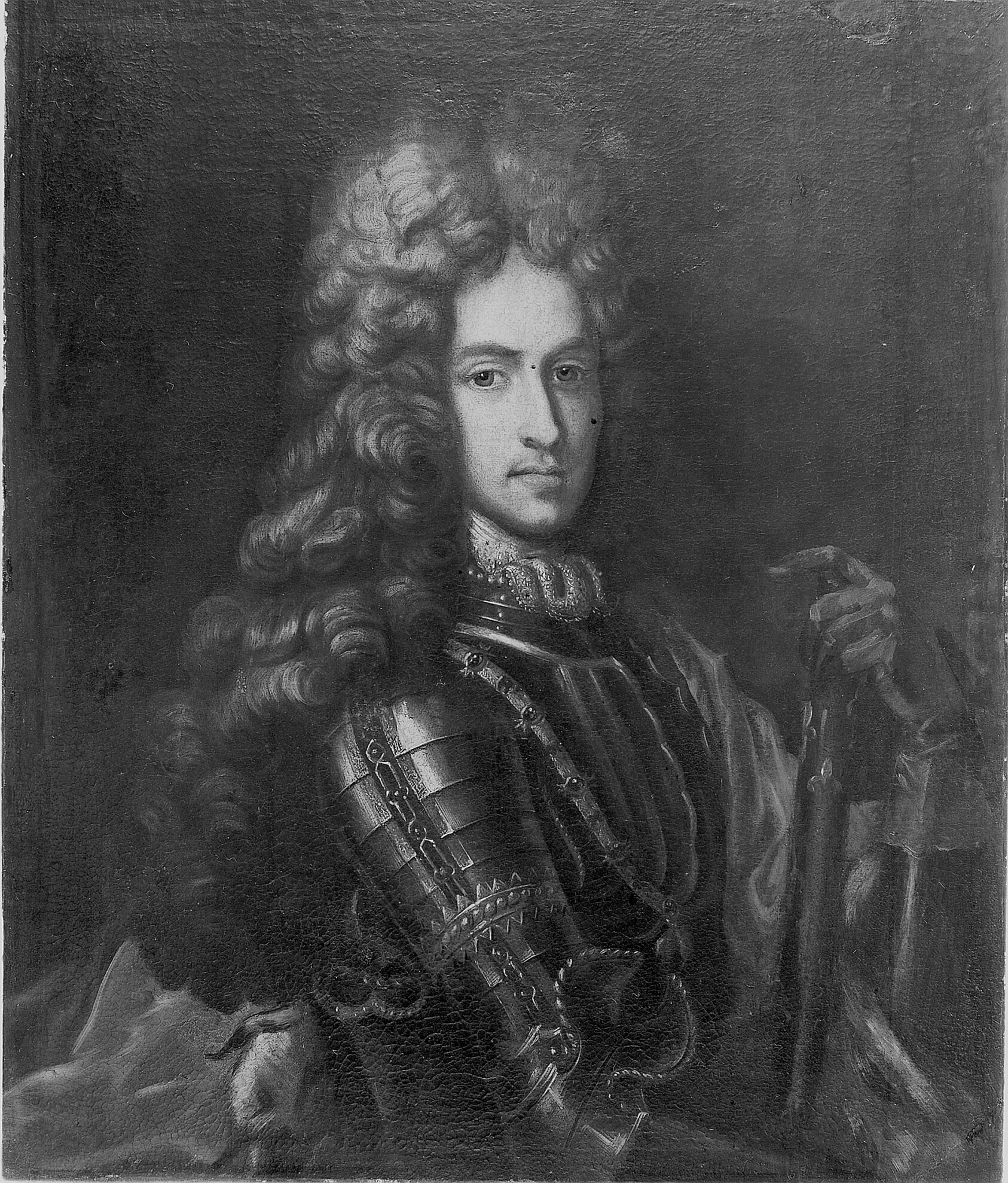 A work made of oil on canvas, mounted on board.