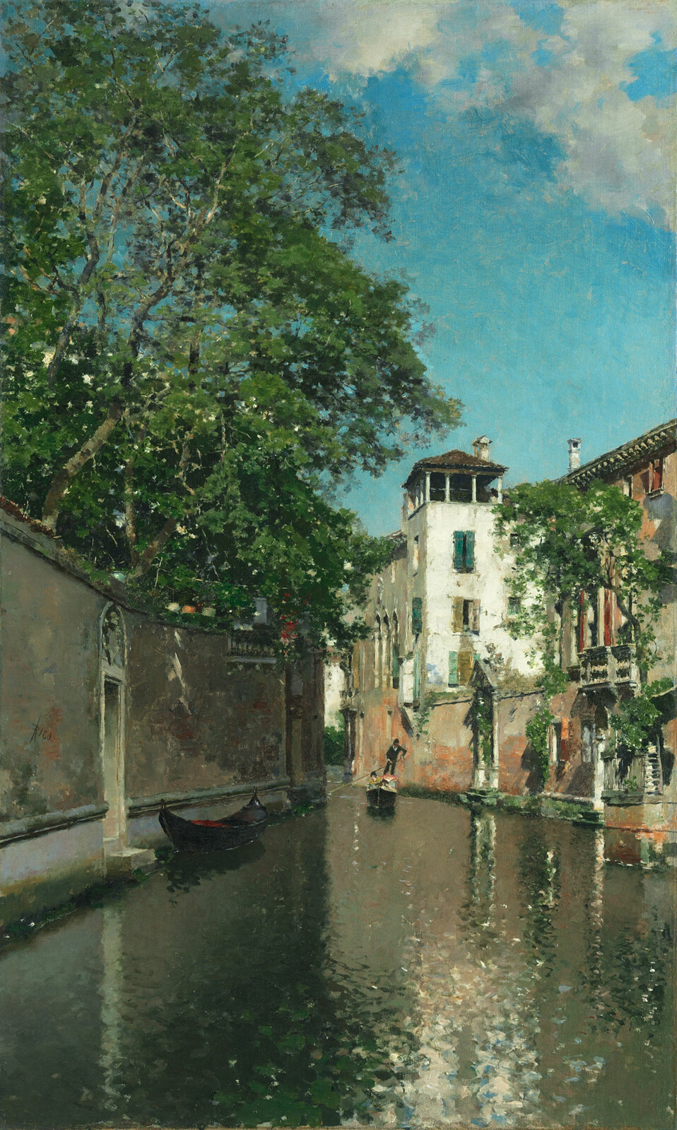 A work made of oil on canvas.