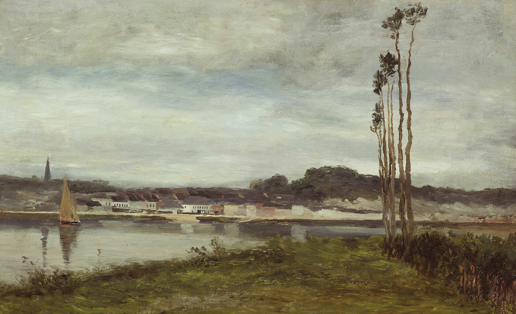 A work made of oil on canvas.