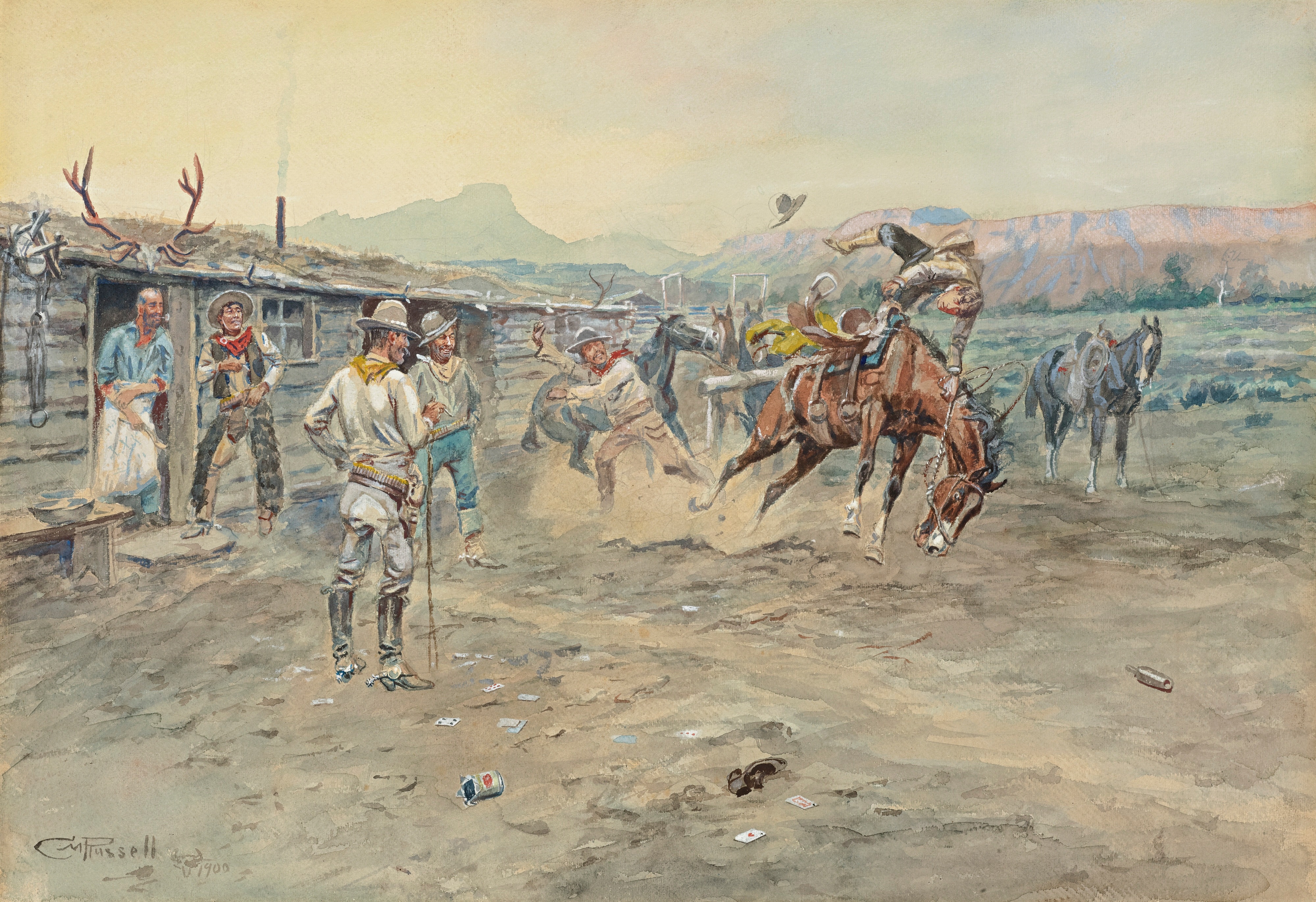 Charles Marion Russell - The Tenderfoot (1900) by Charles Marion Russell