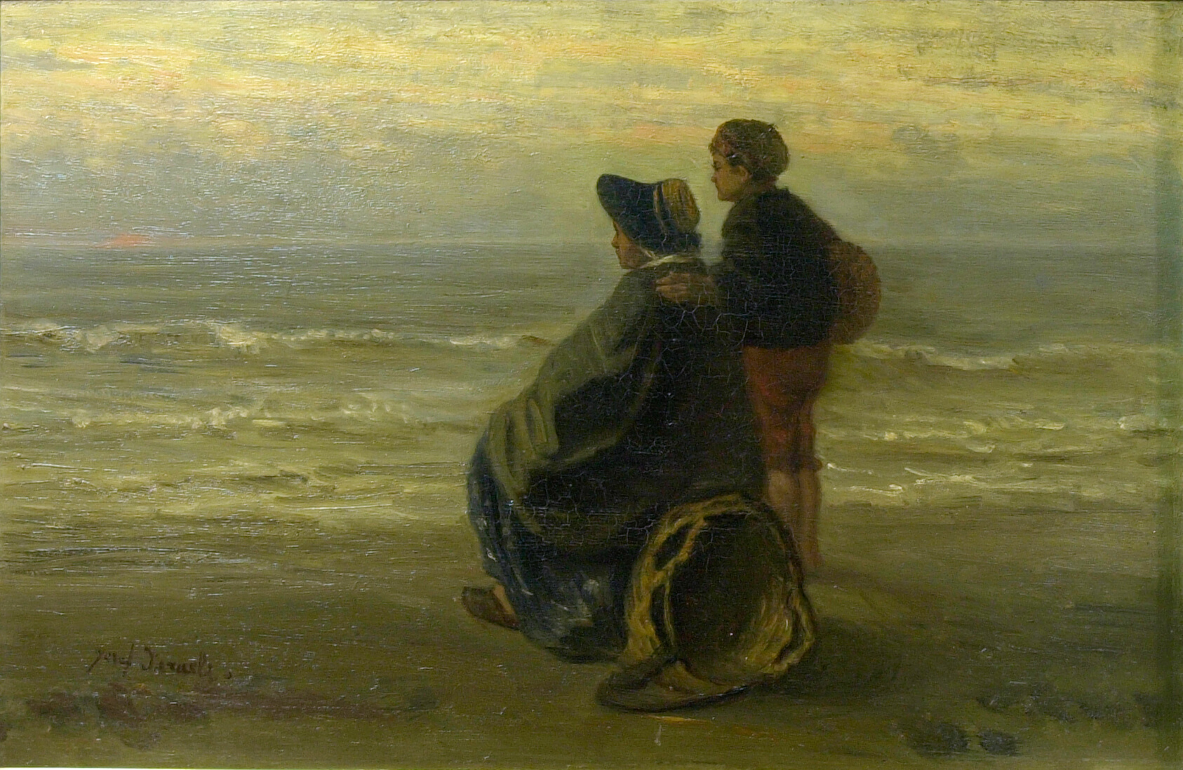 A work made of oil on panel.