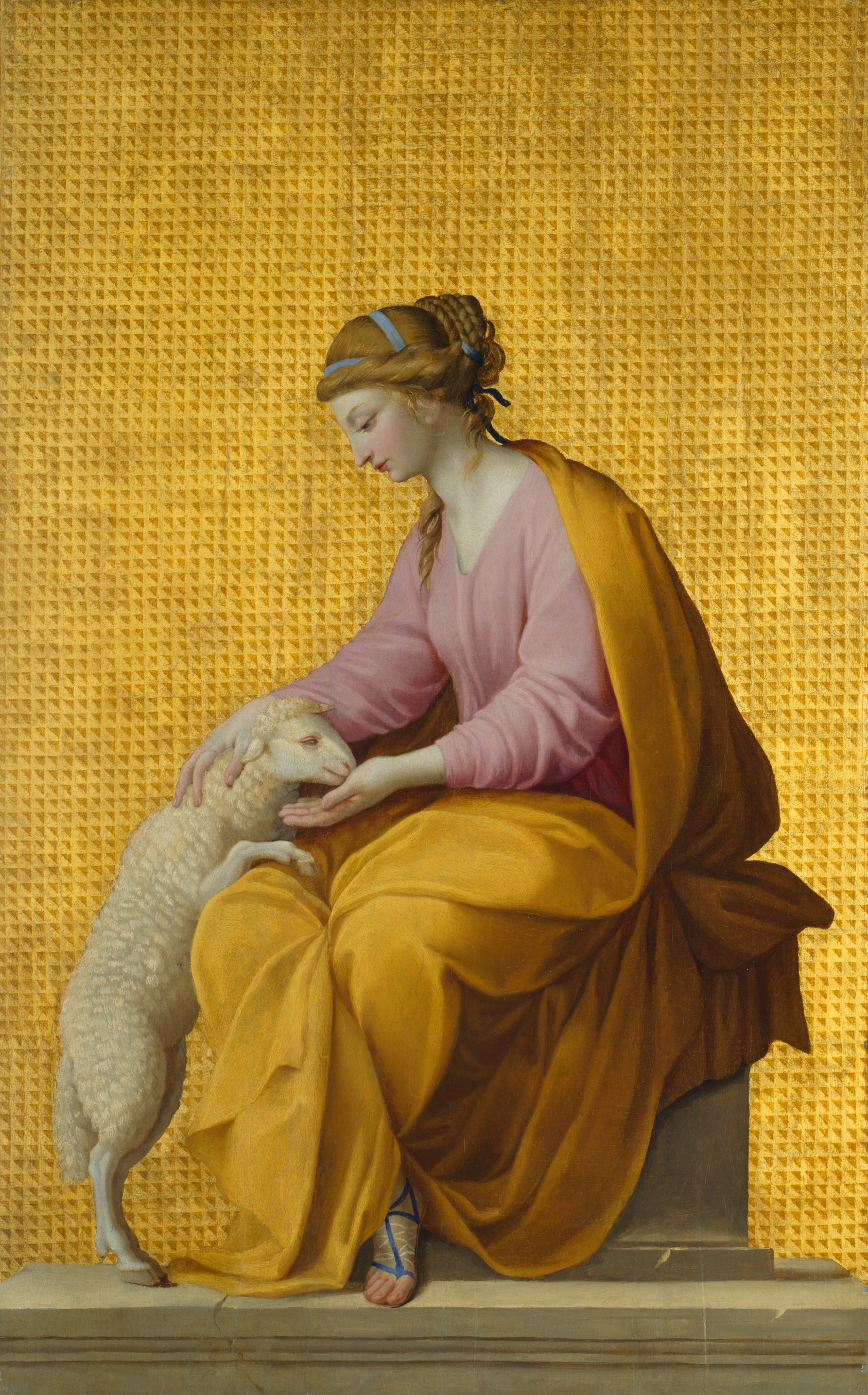 A work made of oil on panel.