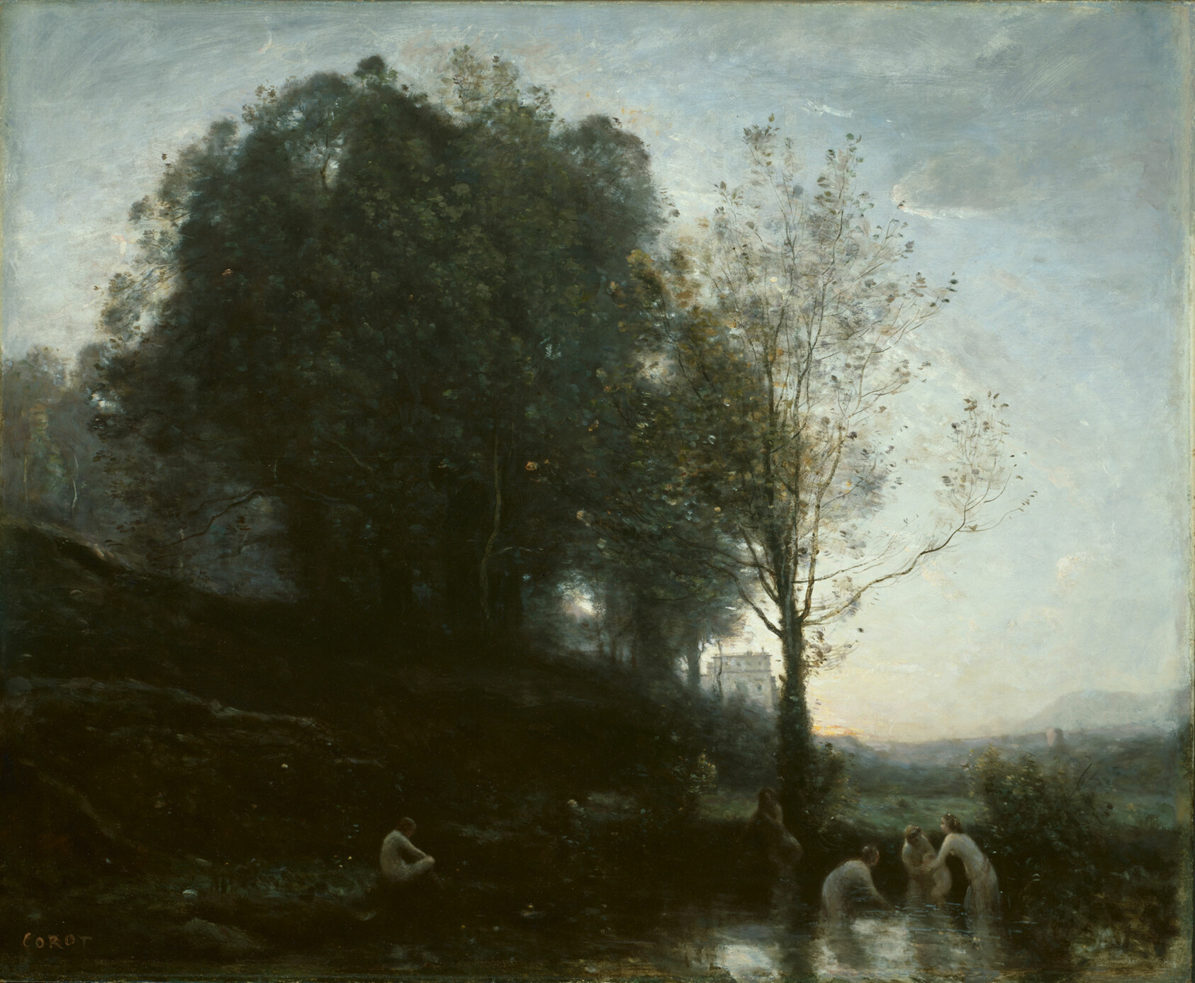 A work made of oil on canvas.