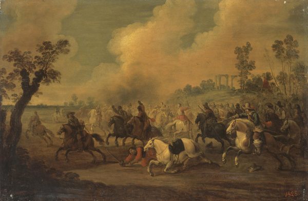 Cavalry battle by Pieter Meulener
