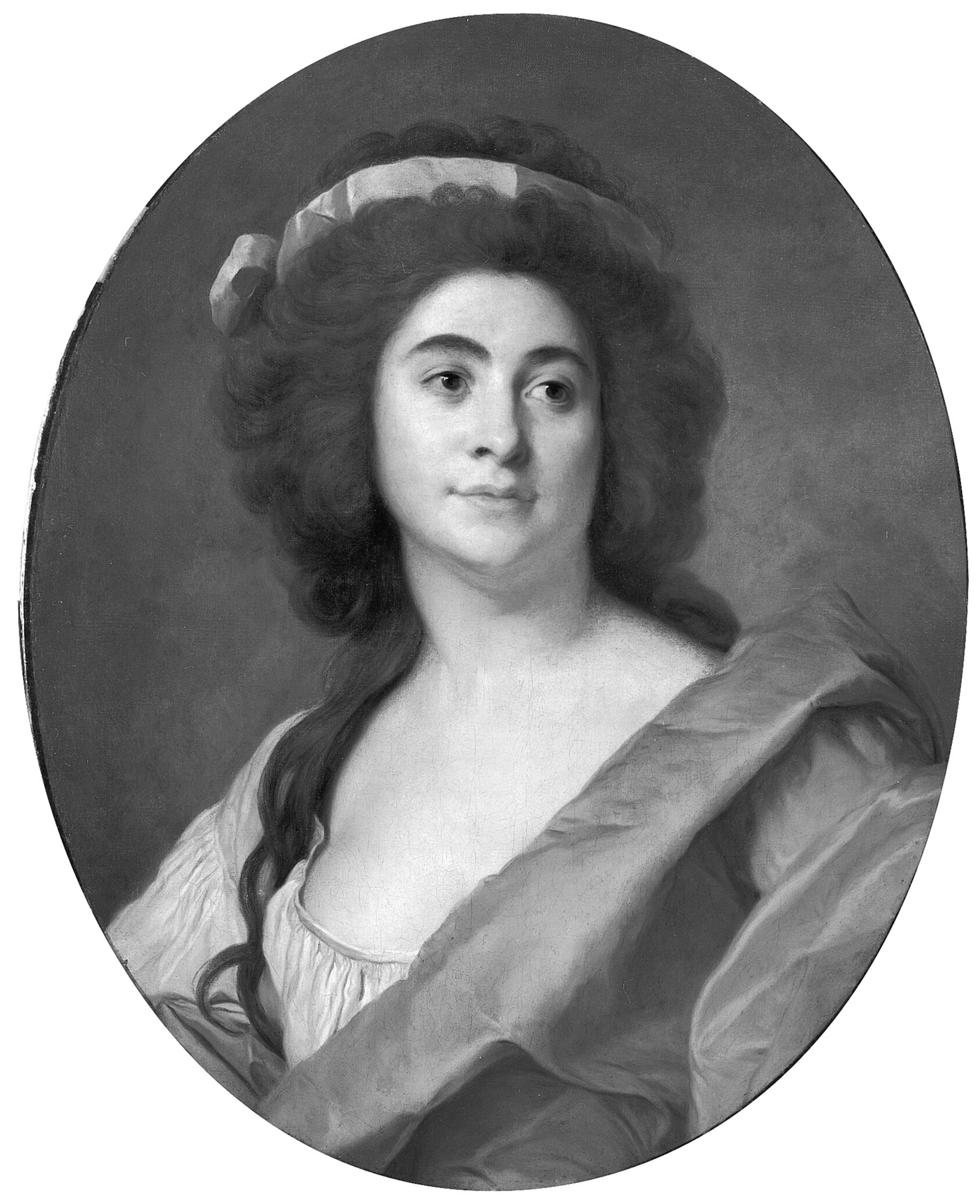 A work made of oil on canvas.