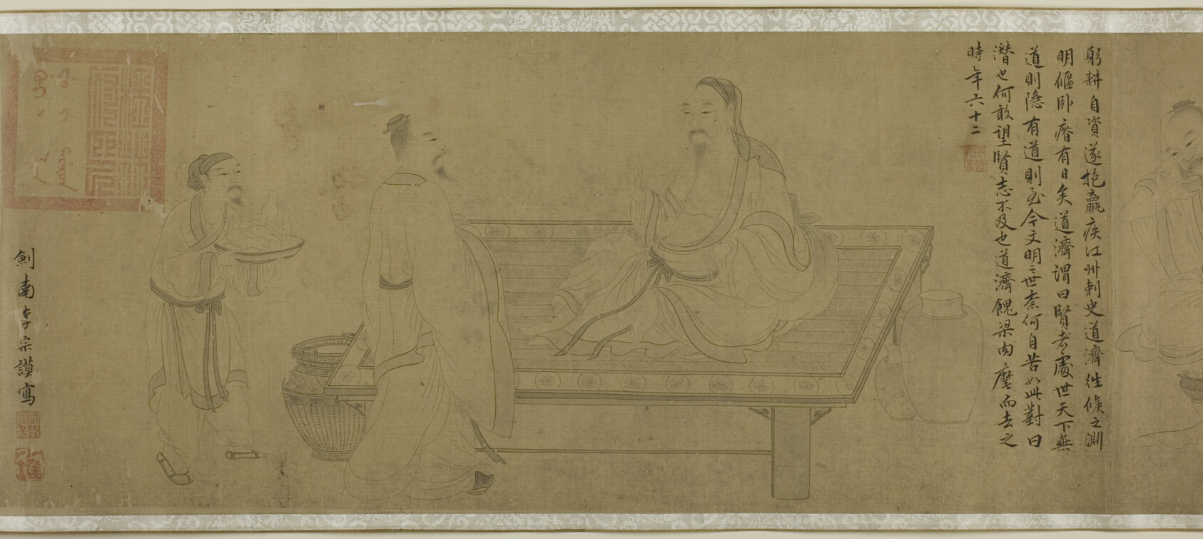A work made of handscroll; ink on paper.