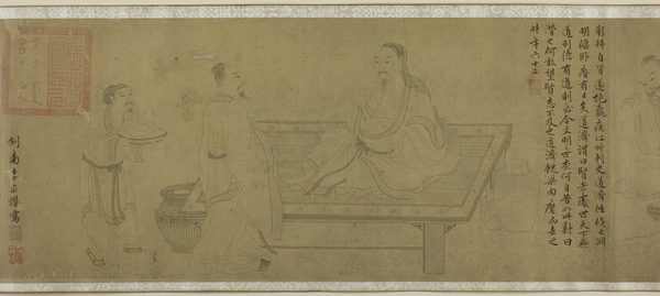 A work made of handscroll; ink on paper.