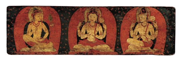 Pair of Manuscript Covers with Three Deities and Three Hierarchs, 1 by Unknown author Unknown author