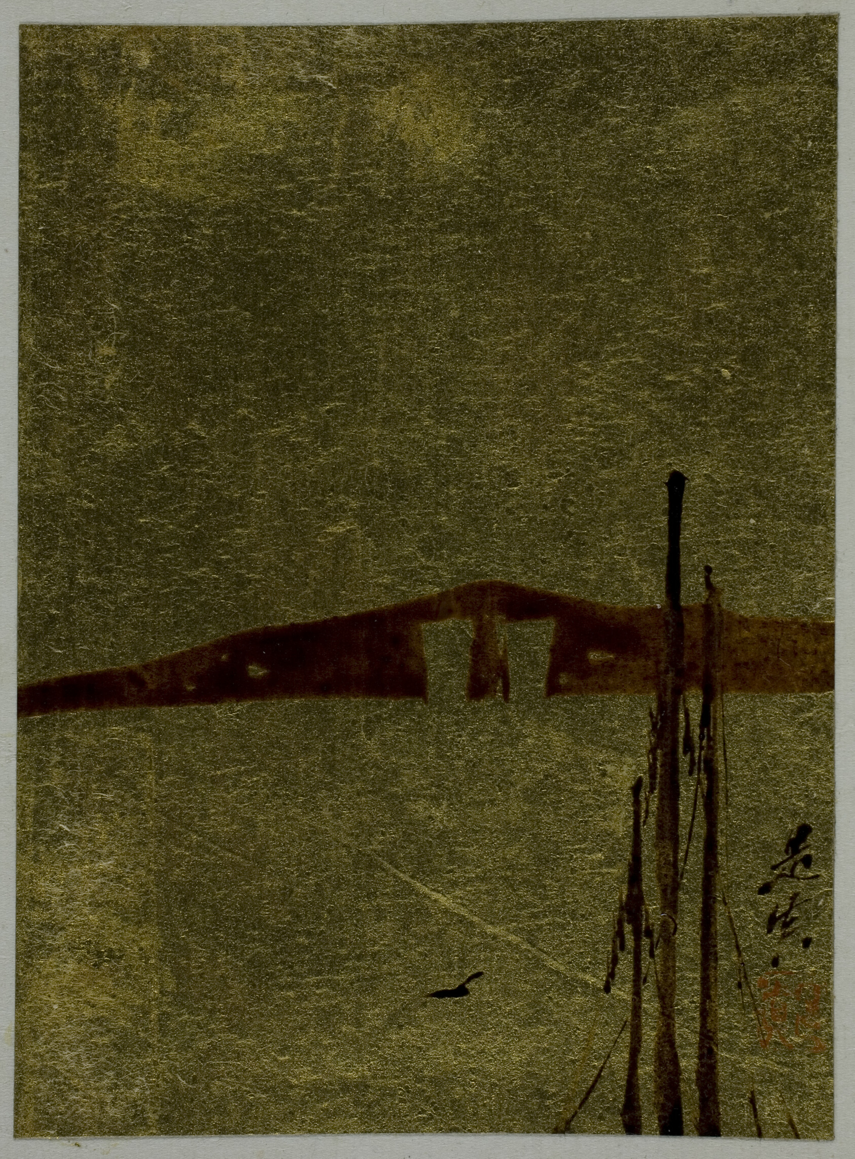A work made of album leaf; ink and colors on paper.